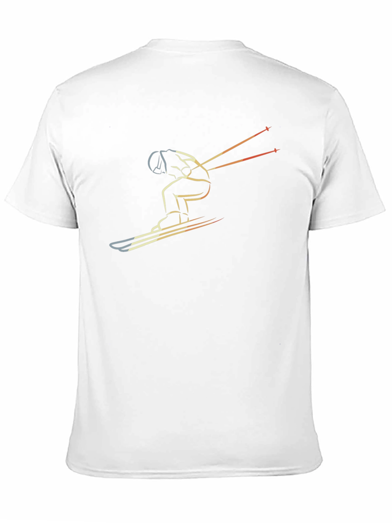 Mens Skiing Graphic T-Shirt - Black