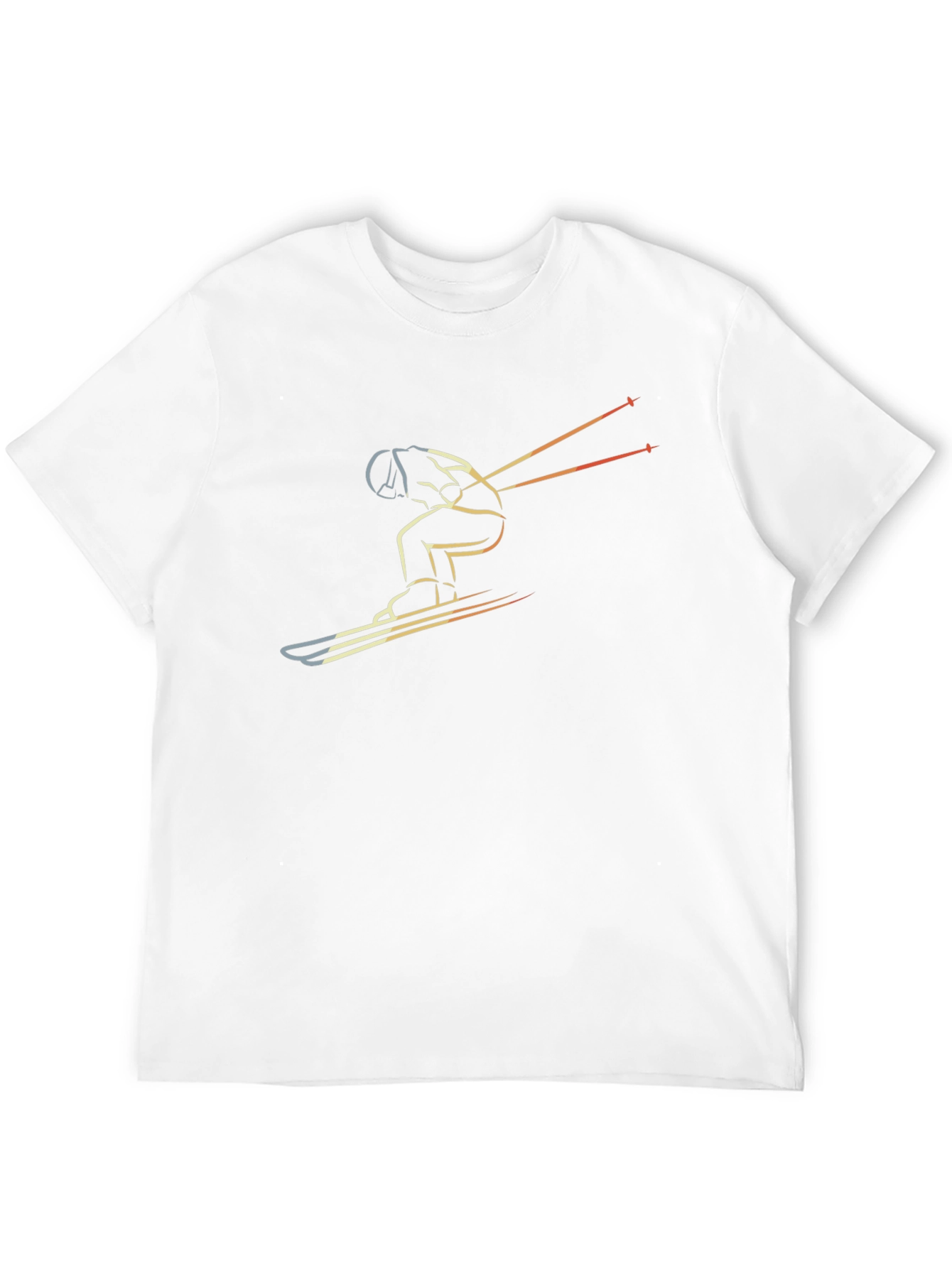 Mens Skiing Graphic T-Shirt - Black