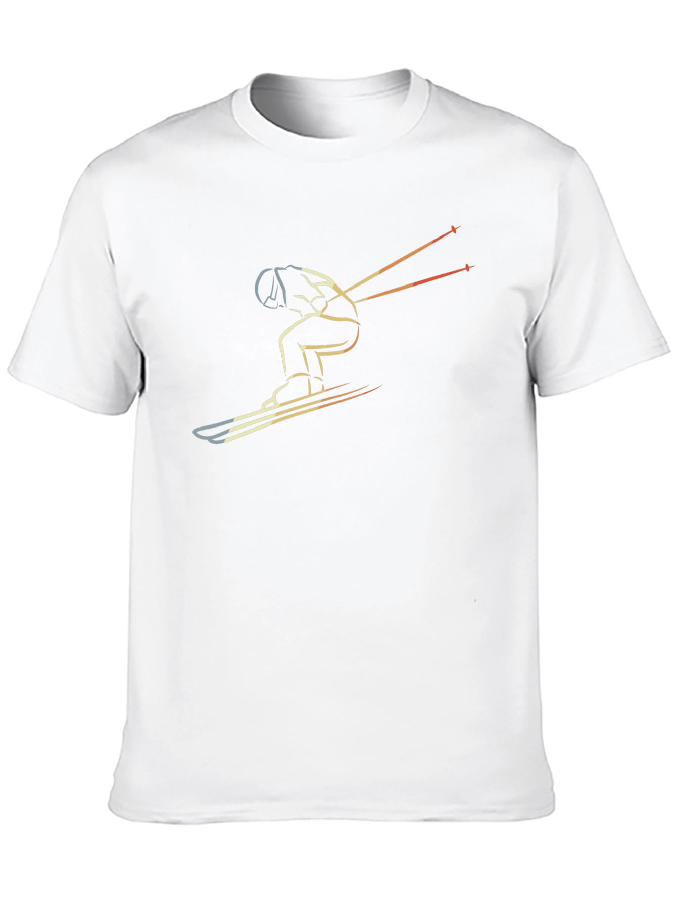 Mens Skiing Graphic T-Shirt - Black