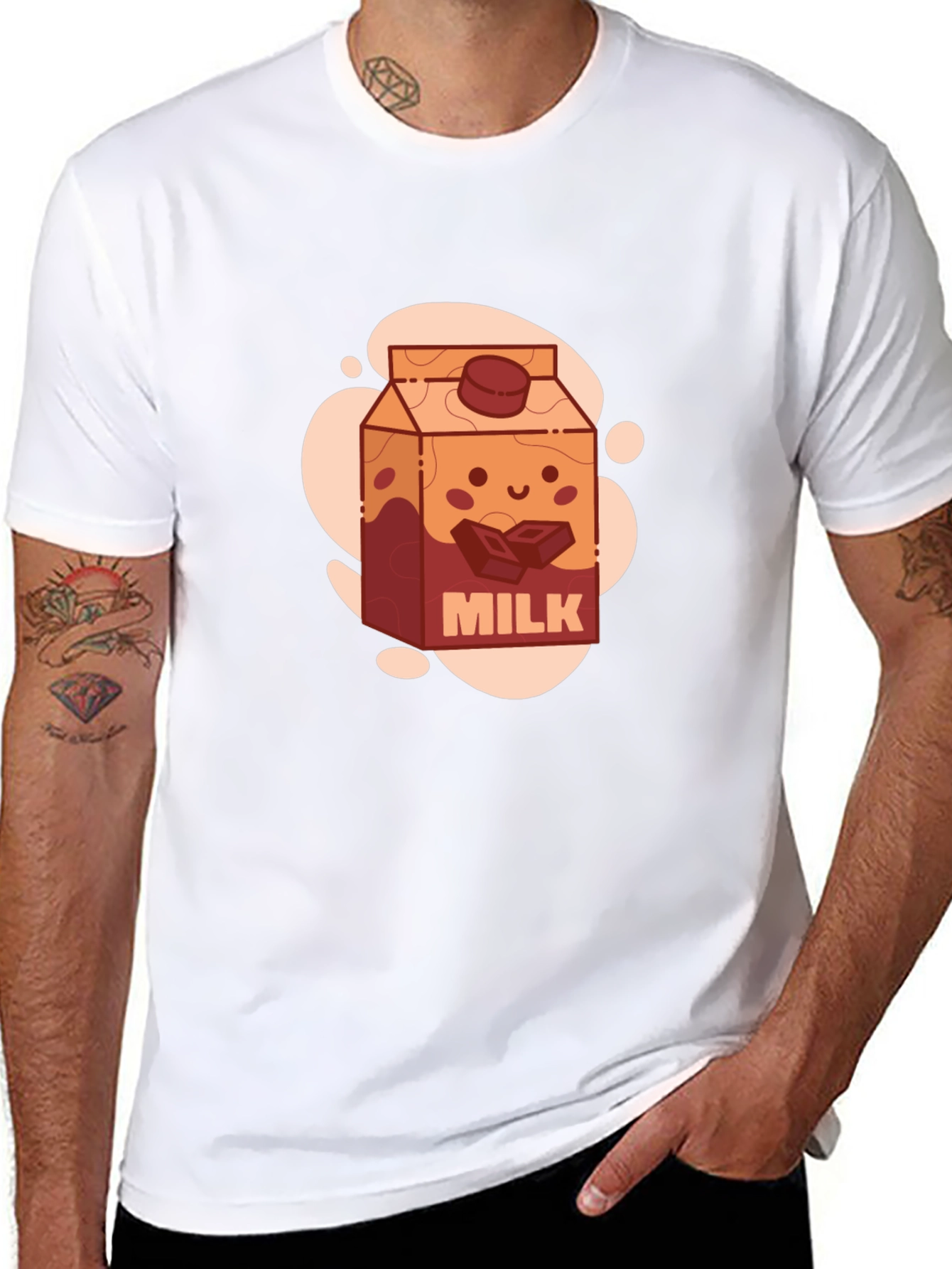 Chocolate Milk Cartoon T-Shirt