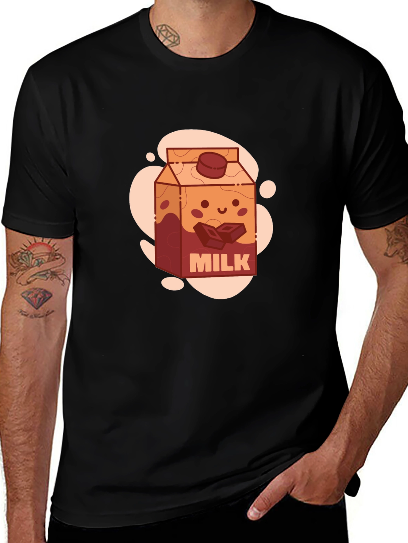 Chocolate Milk Cartoon T-Shirt