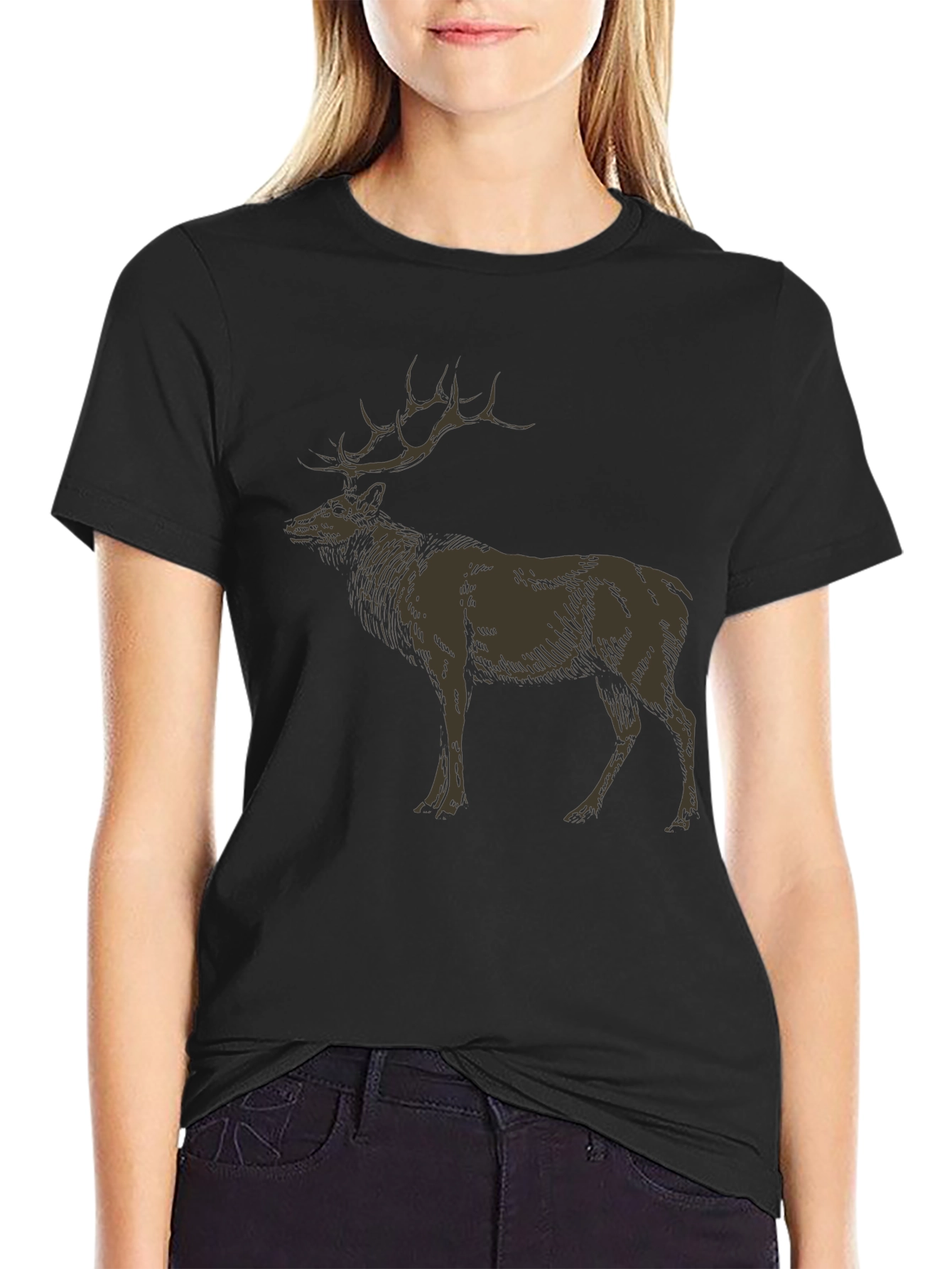 Elk Graphic Tee - Nature Inspired Design