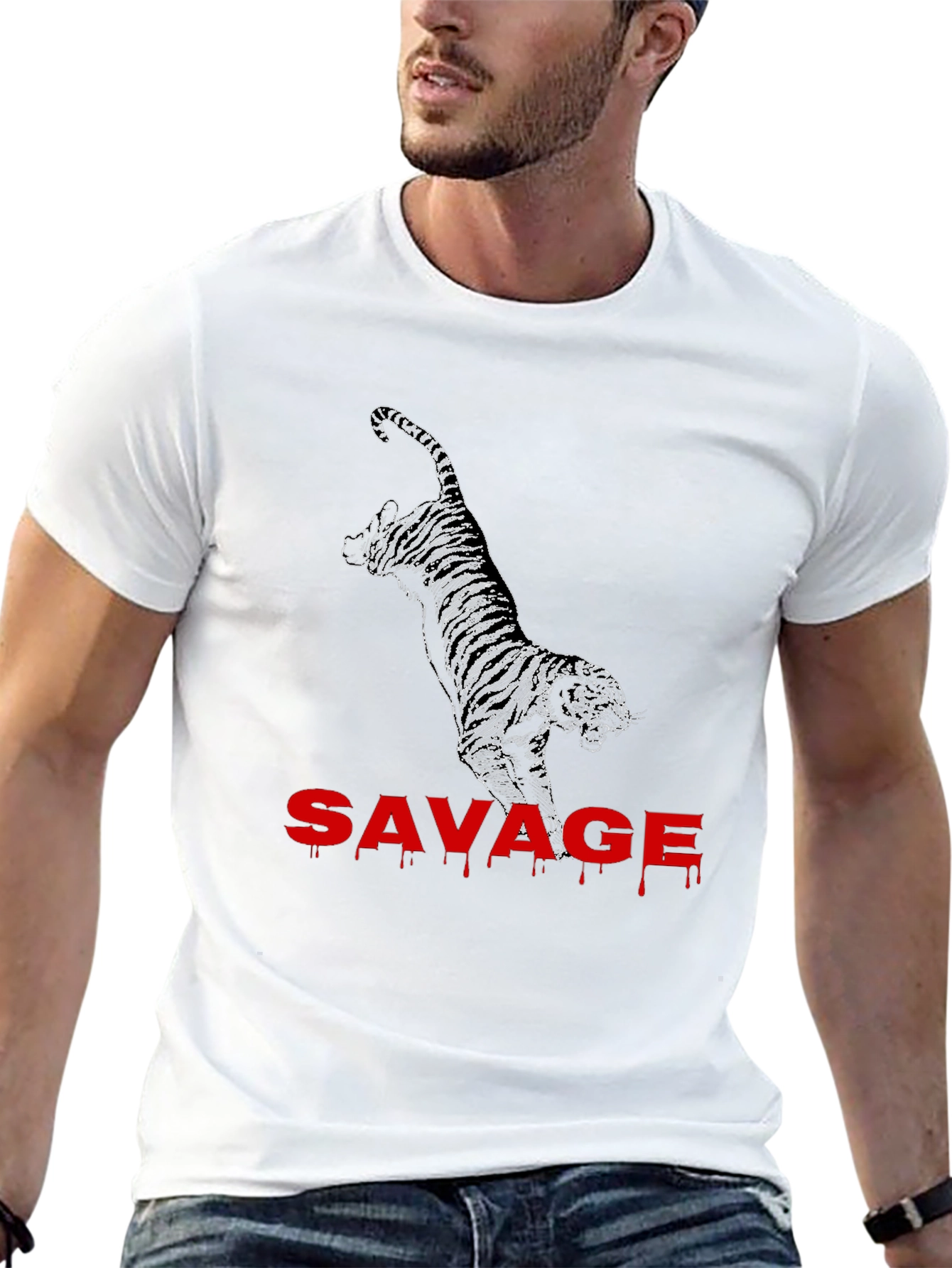 Savage Tiger Graphic Tee