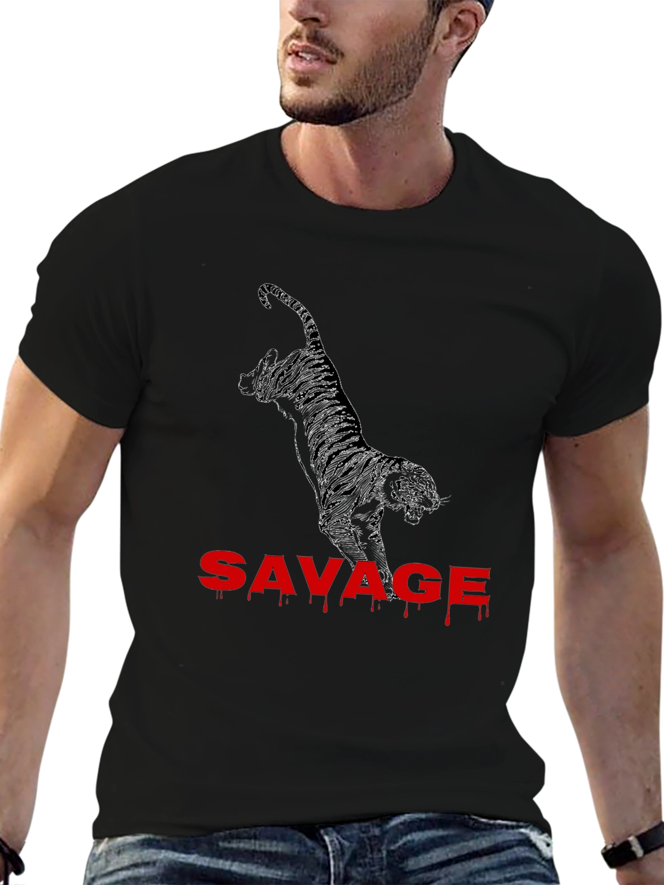 Savage Tiger Graphic Tee