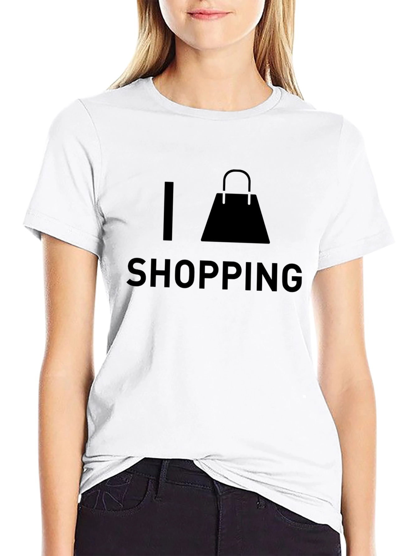 I Love Shopping Black T-Shirt
