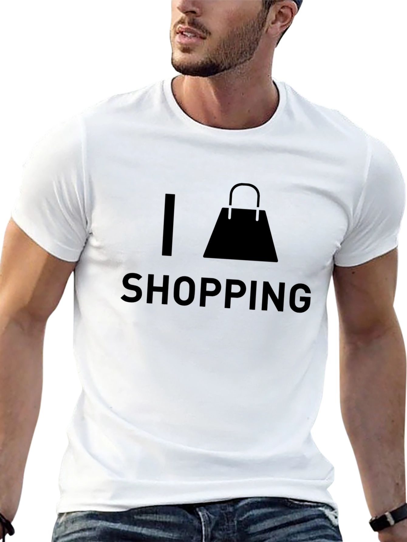 I Love Shopping Black T-Shirt
