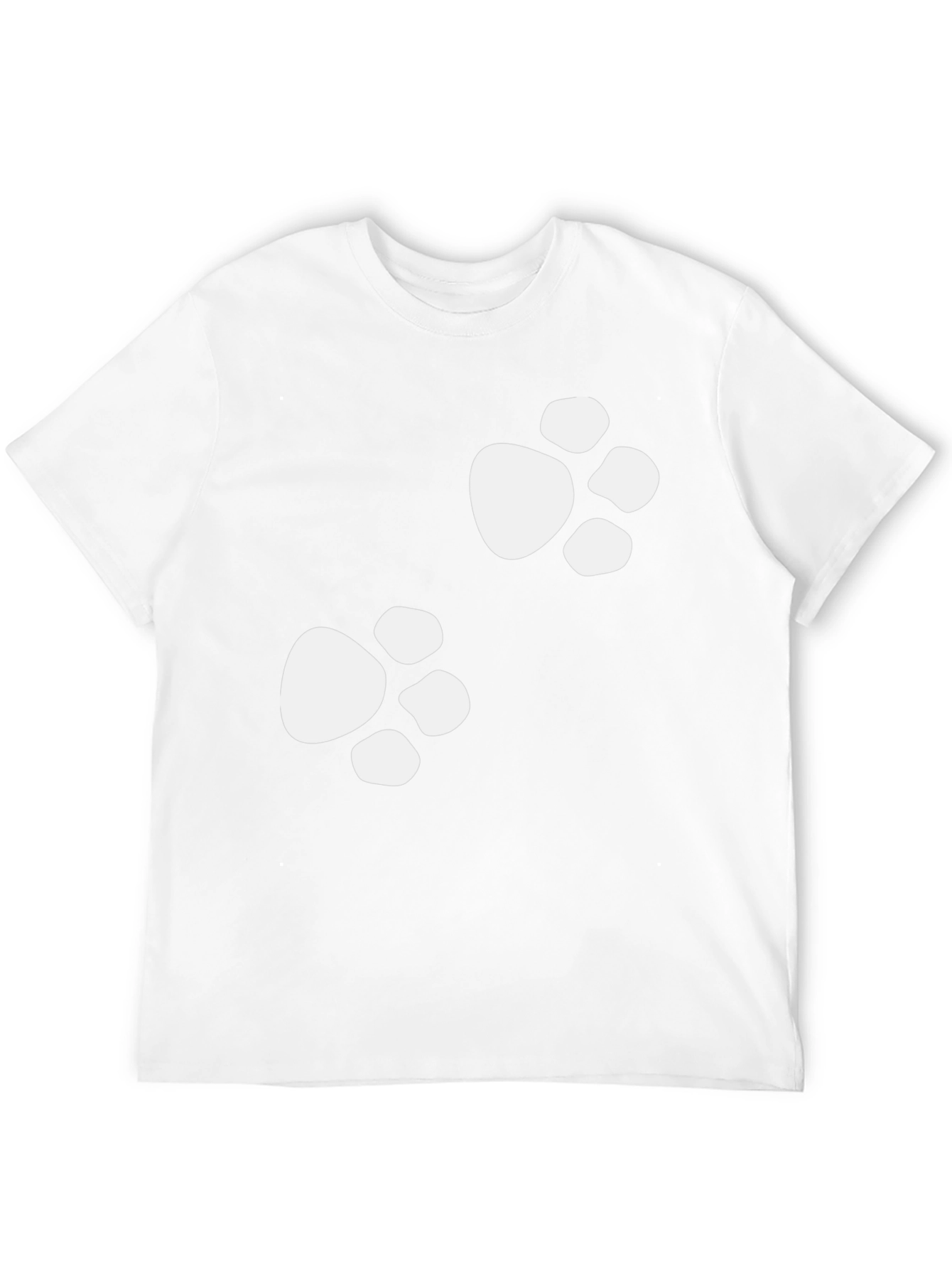 Paw Print Tee - Casual Black Cotton Shirt