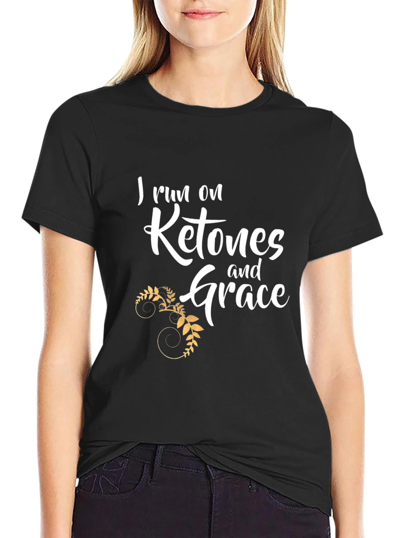 Ketones and Grace Black Graphic Tee