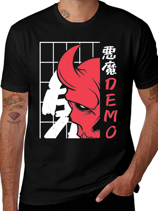 Japanese Style Demon Graphic T-Shirt