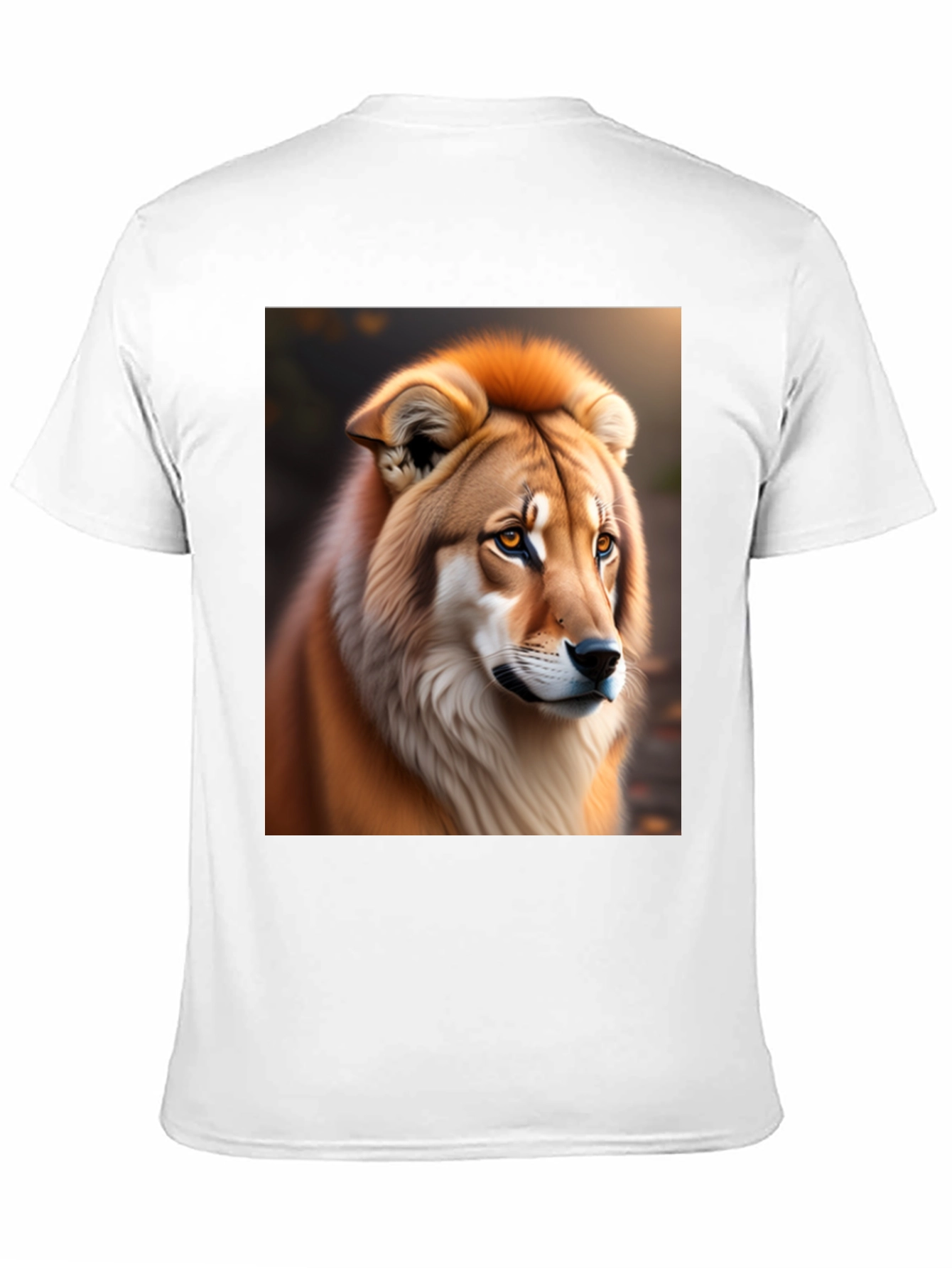 Lion-Wolf Hybrid Graphic T-Shirt - Unique Design