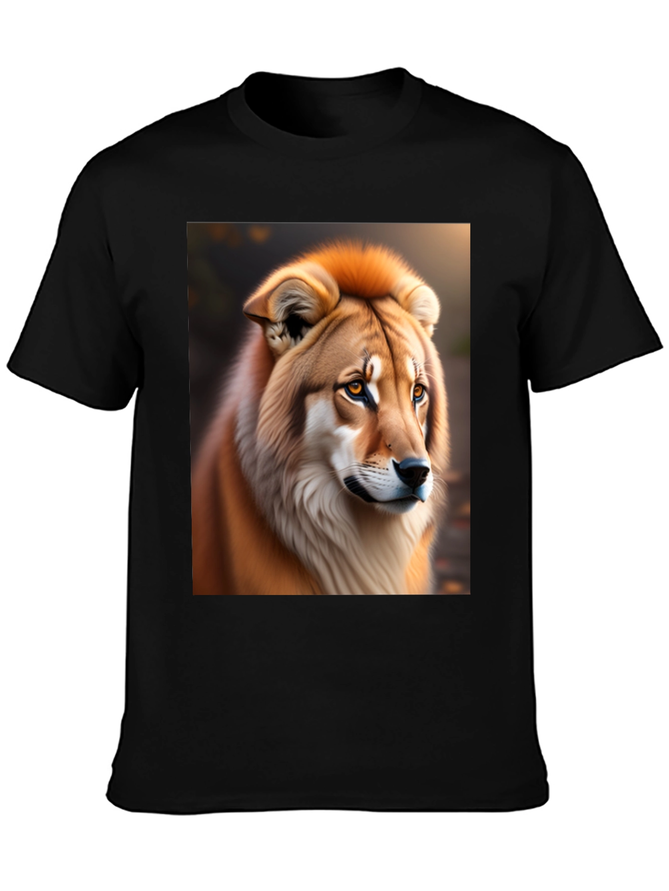 Lion-Wolf Hybrid Graphic T-Shirt - Unique Design