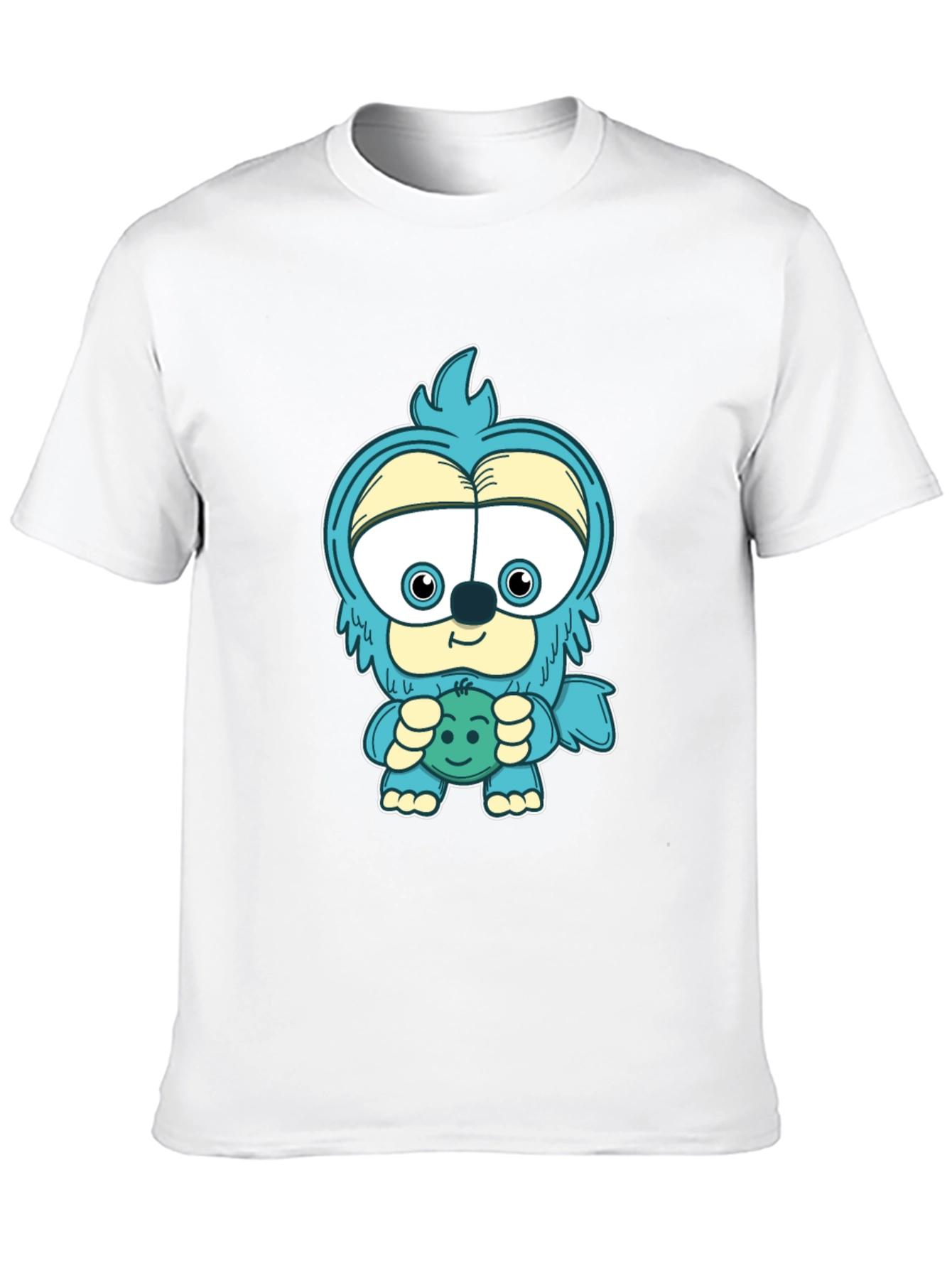 Cartoon Monster Graphic Tee - Black
