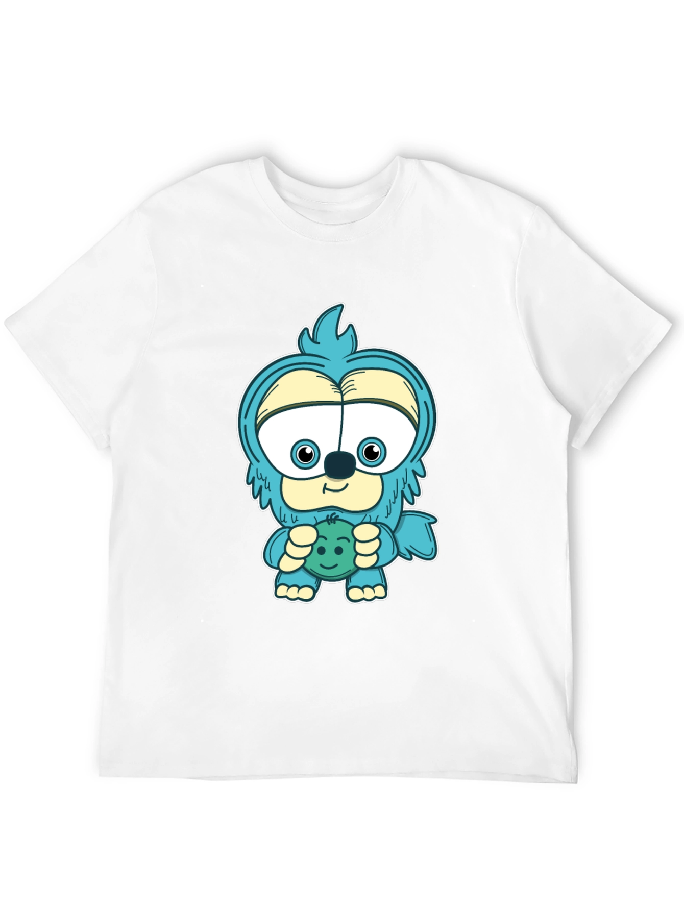 Cartoon Monster Graphic Tee - Black