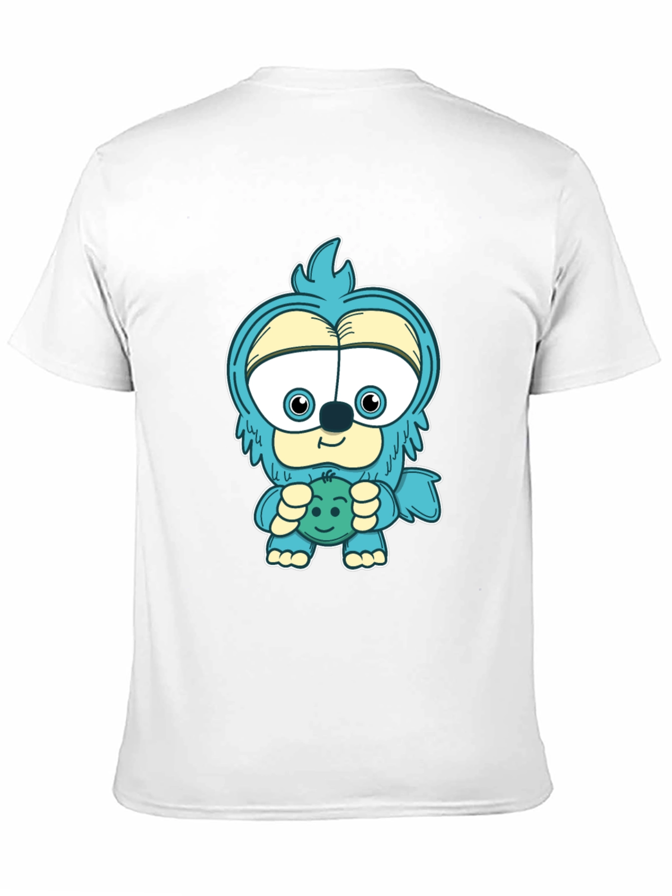 Cartoon Monster Graphic Tee - Black