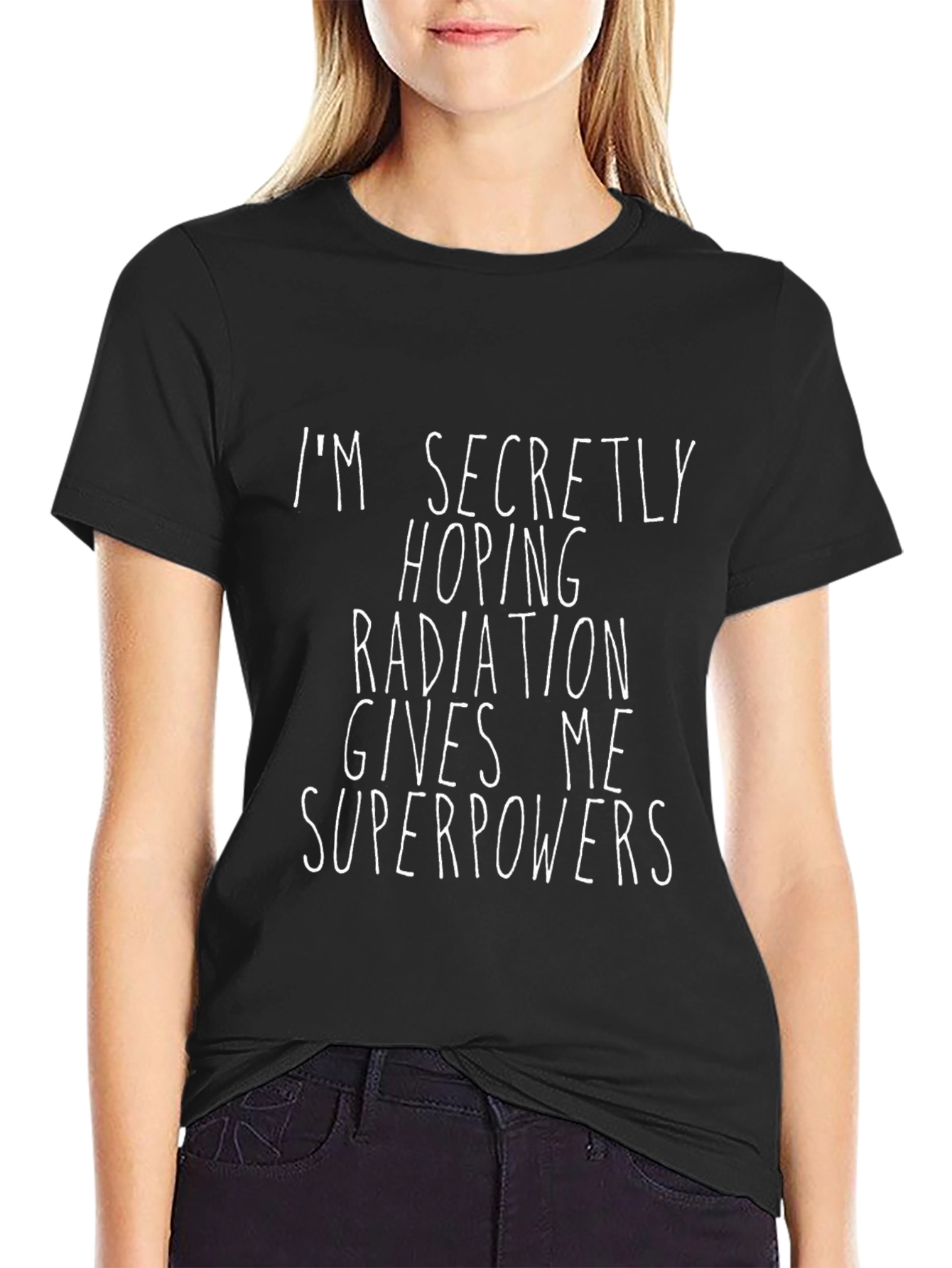 Radiation Superpowers Graphic Tee - Black Cotton T-Shirt
