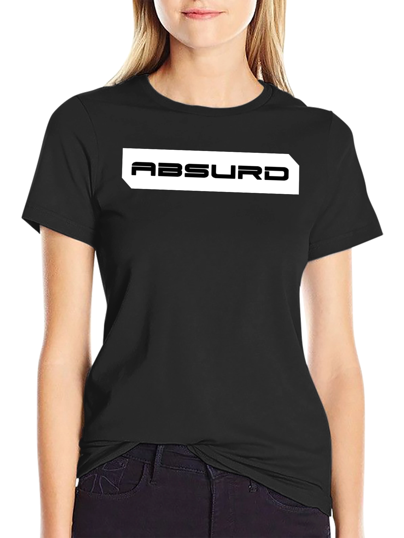 Absurd Black Graphic Tee - Modern Style