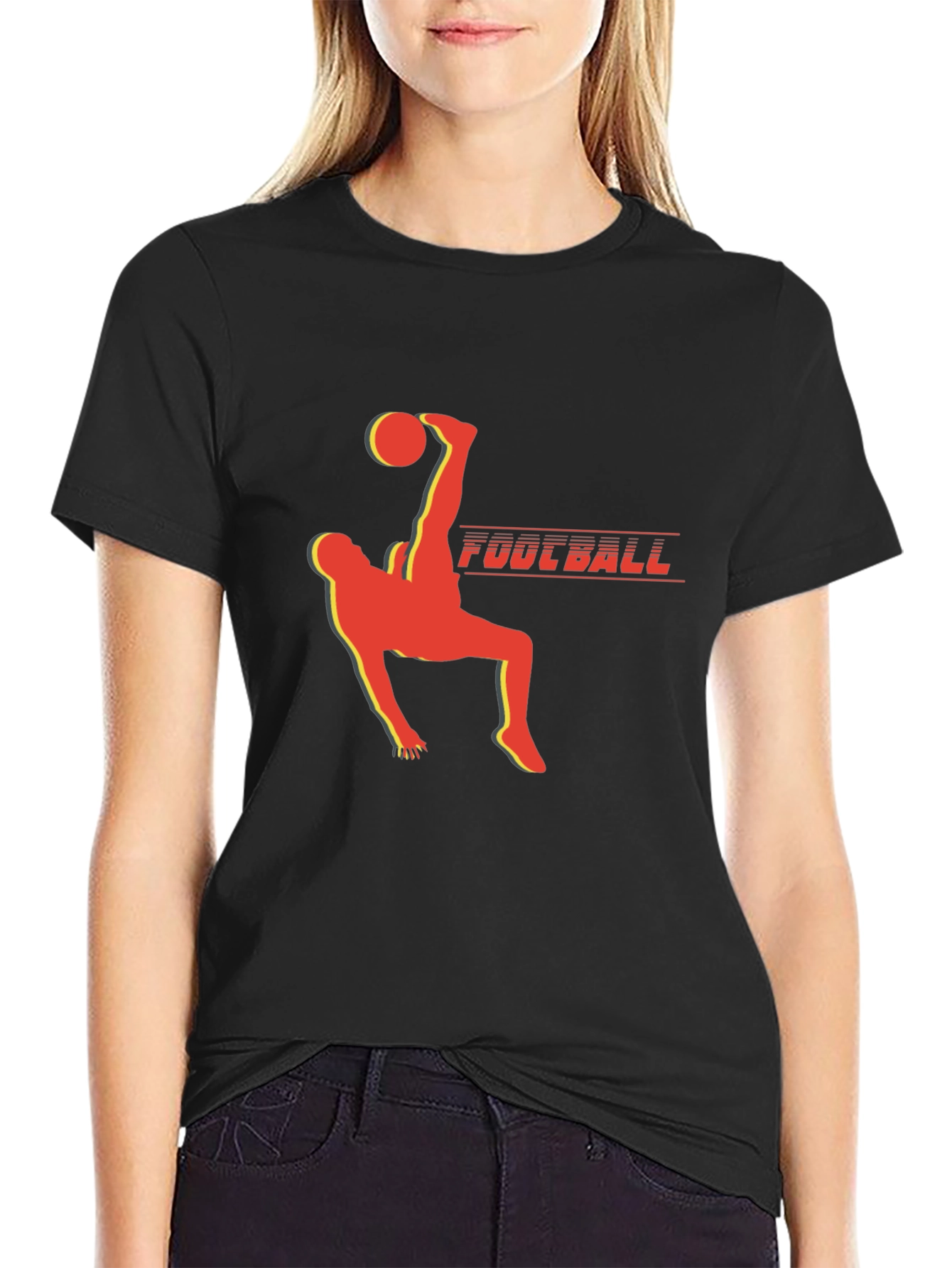 Football Kick T-Shirt - Black