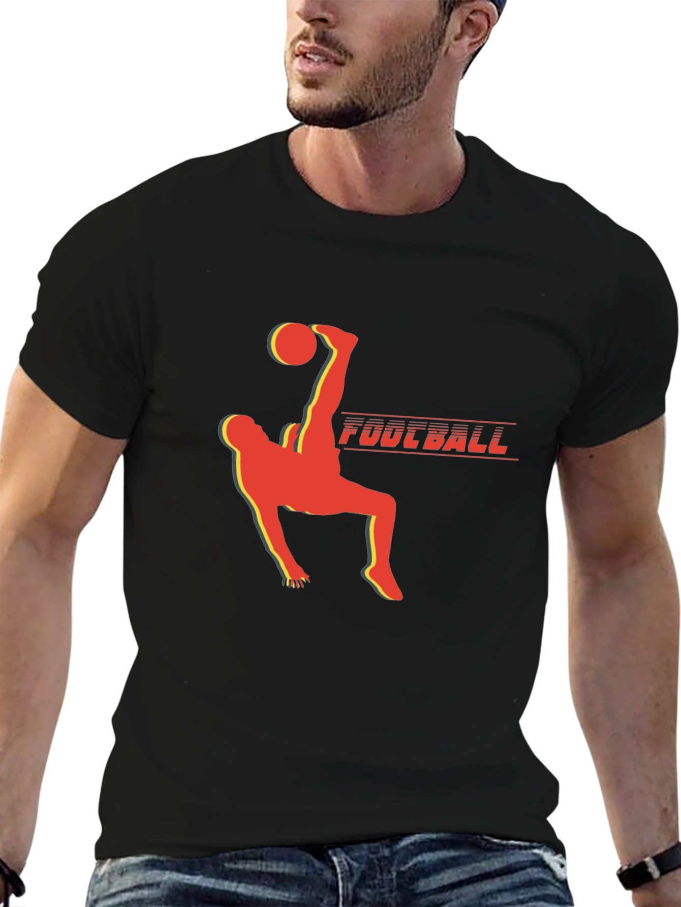 Football Kick T-Shirt - Black