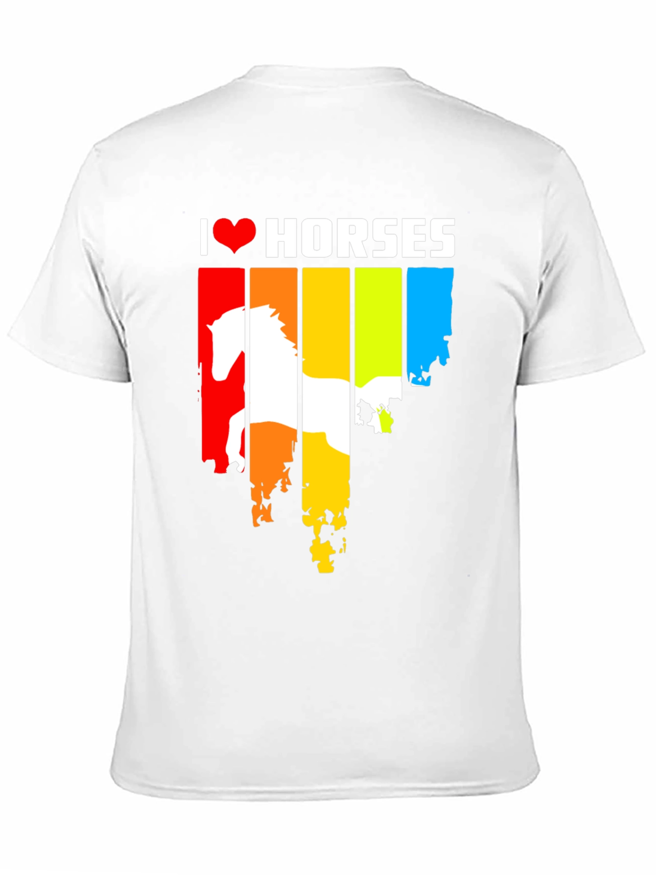 I Love Horses Rainbow Graphic Tee