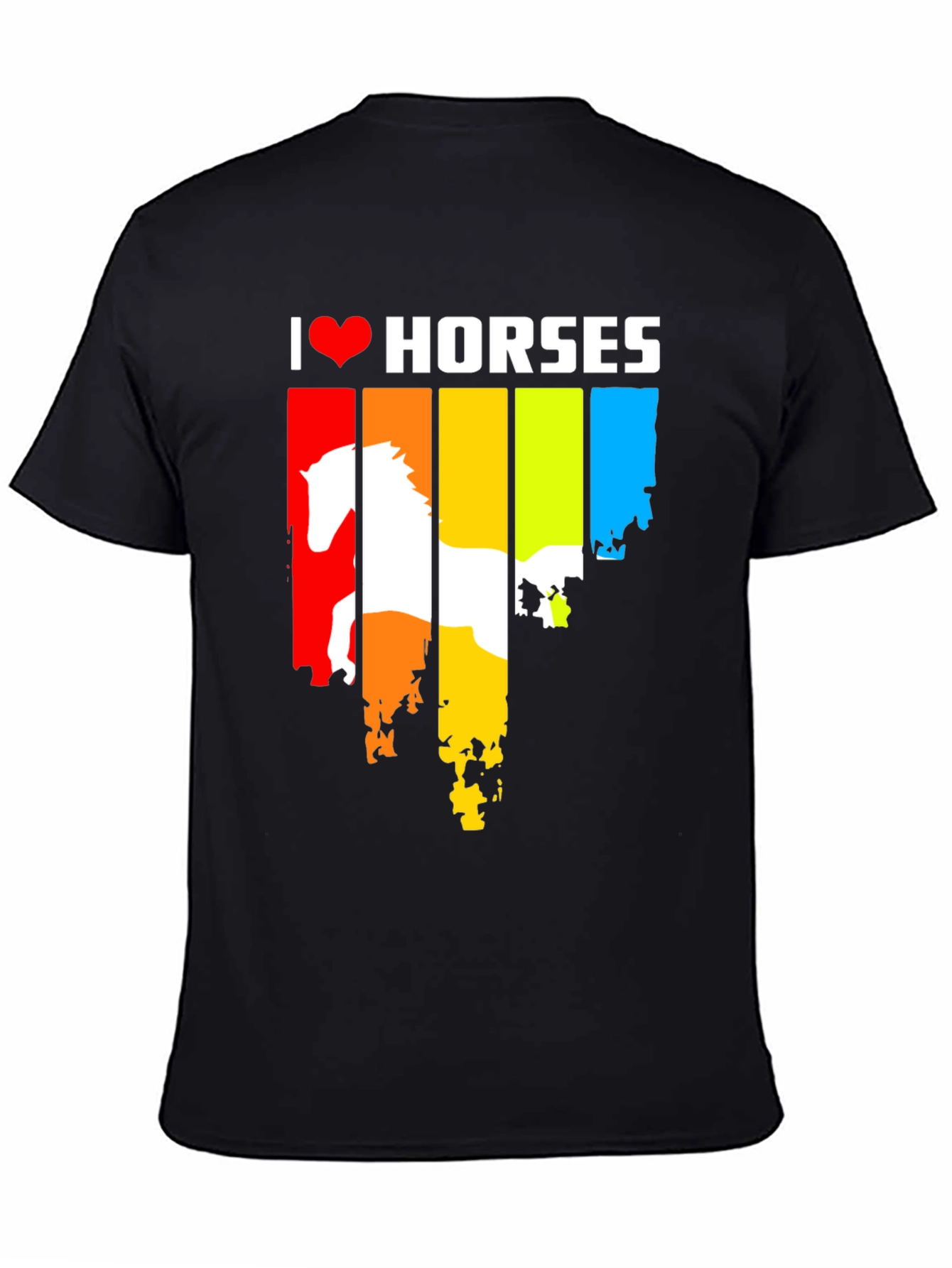I Love Horses Rainbow Graphic Tee