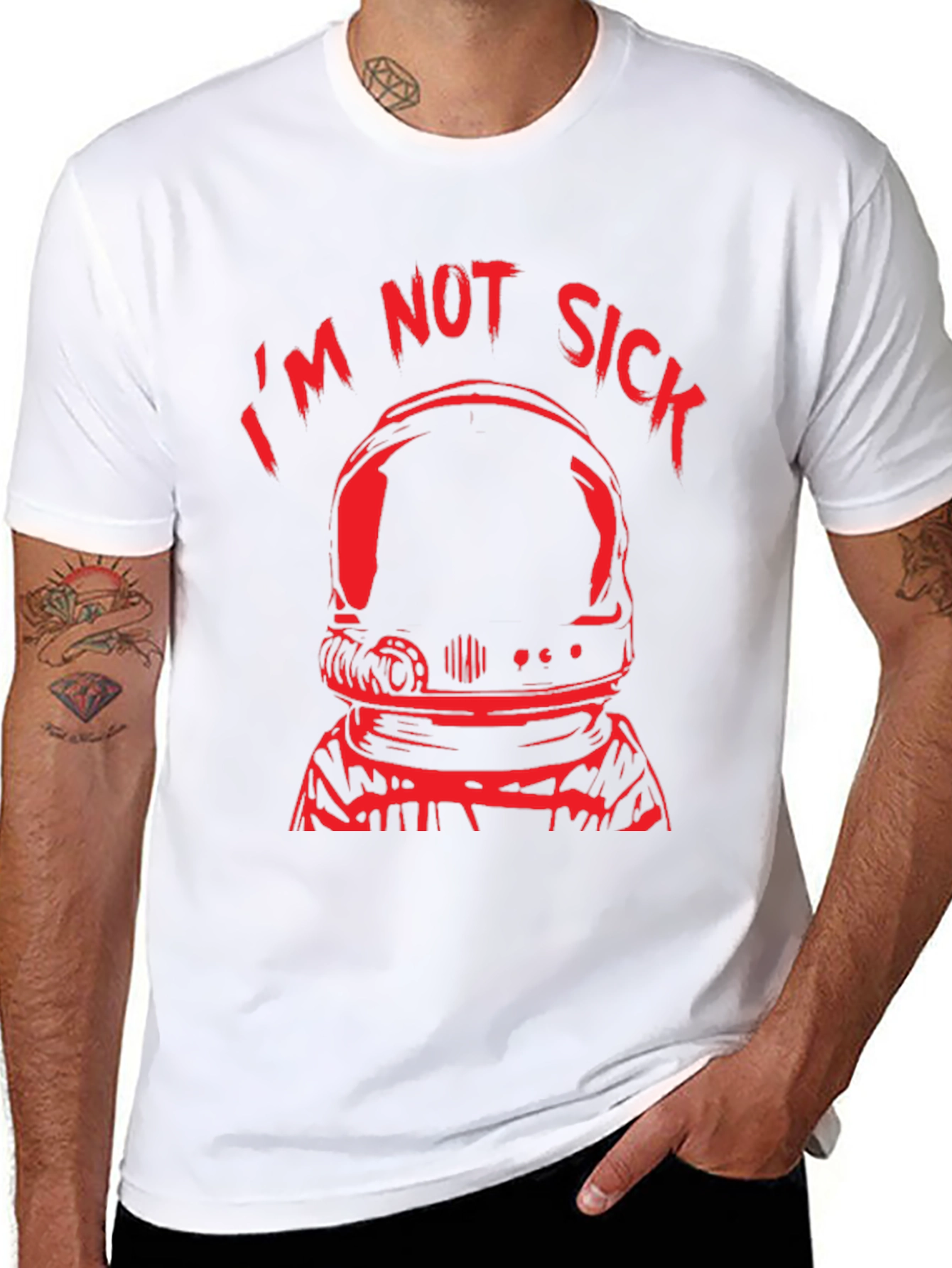Im Not Sick Astronaut Black T-Shirt