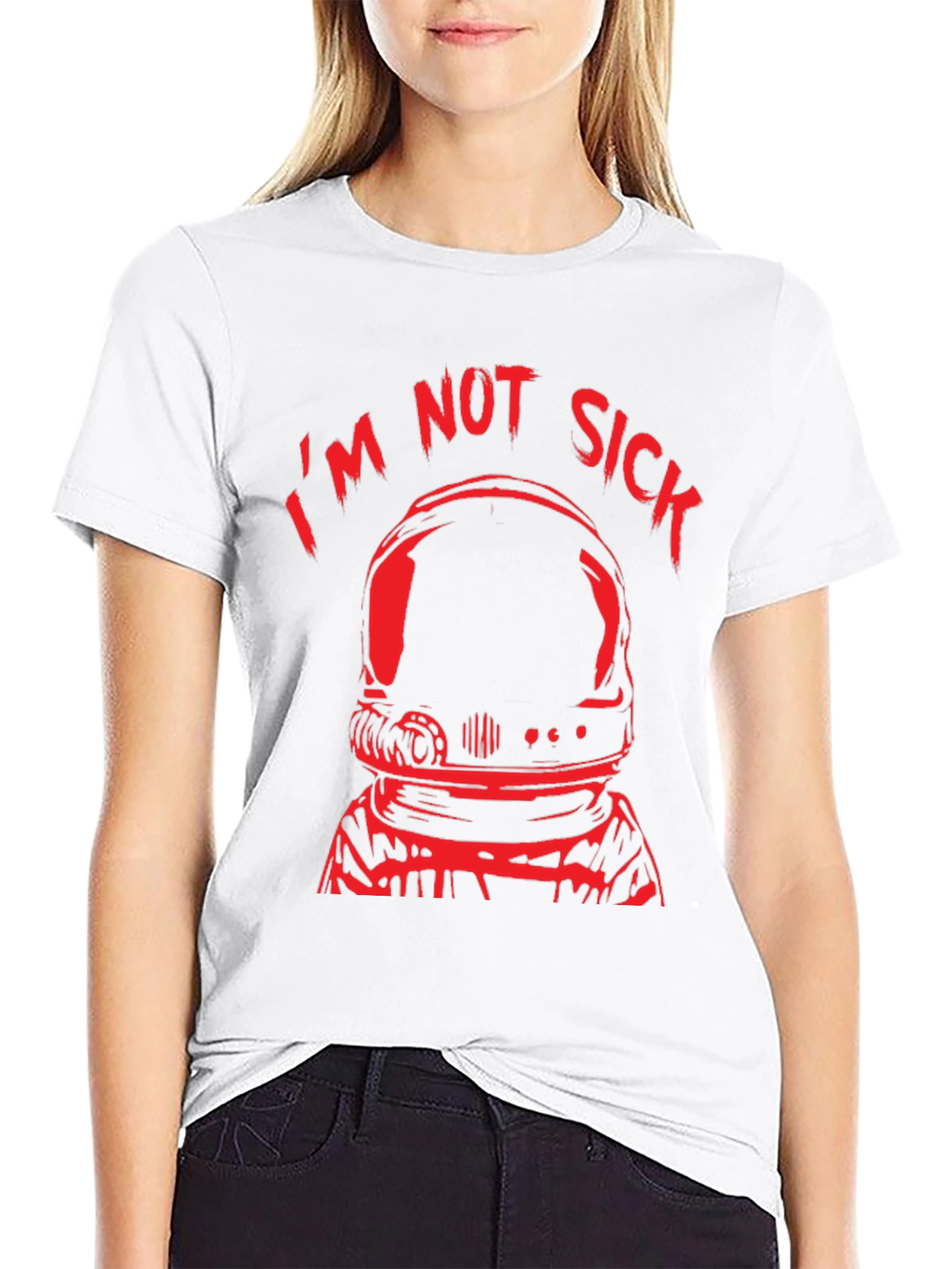 Im Not Sick Astronaut Black T-Shirt