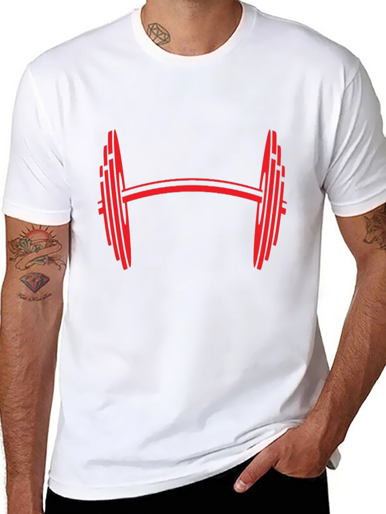 Barbell Graphic Tee - Black Gym Shirt