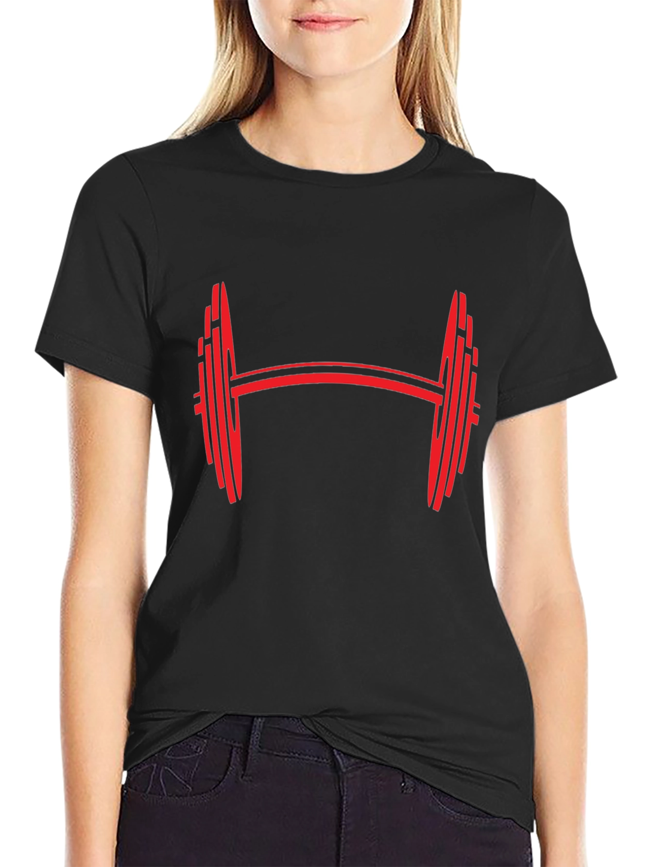 Barbell Graphic Tee - Black Gym Shirt