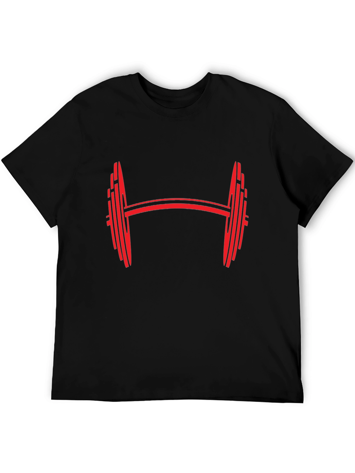 Barbell Graphic Tee - Black Gym Shirt