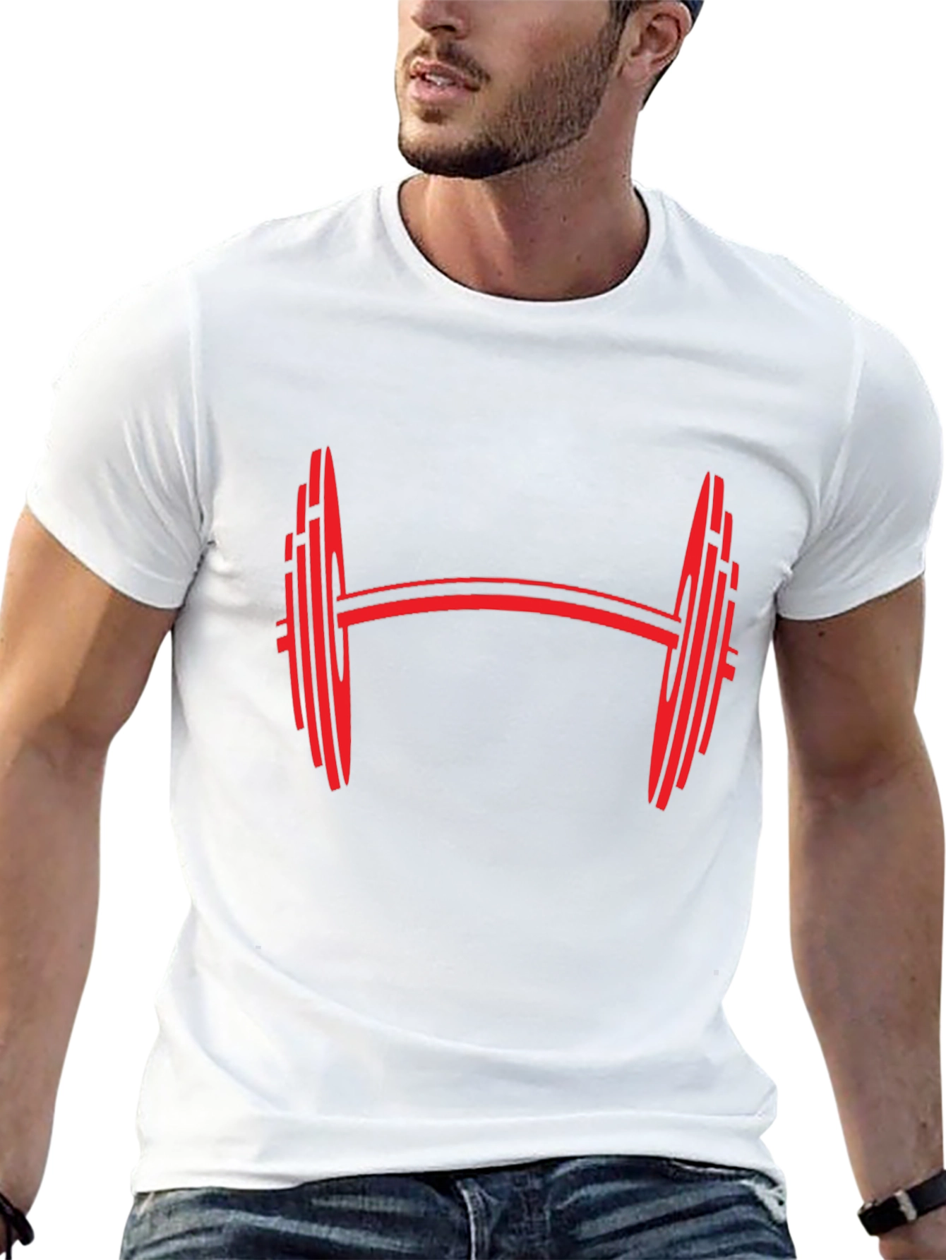 Barbell Graphic Tee - Black Gym Shirt