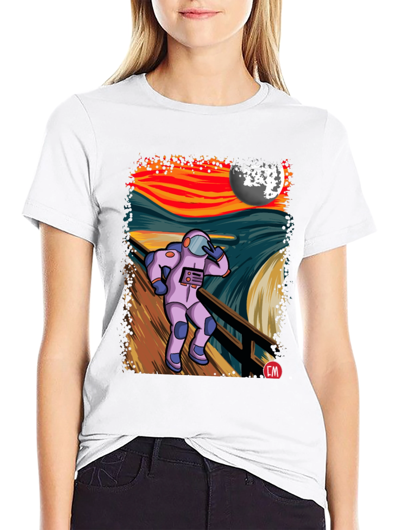 Astronaut Scream T-Shirt - Unique Graphic Tee