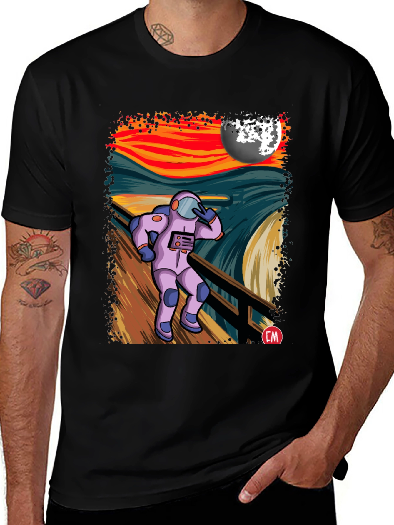 Astronaut Scream T-Shirt - Unique Graphic Tee