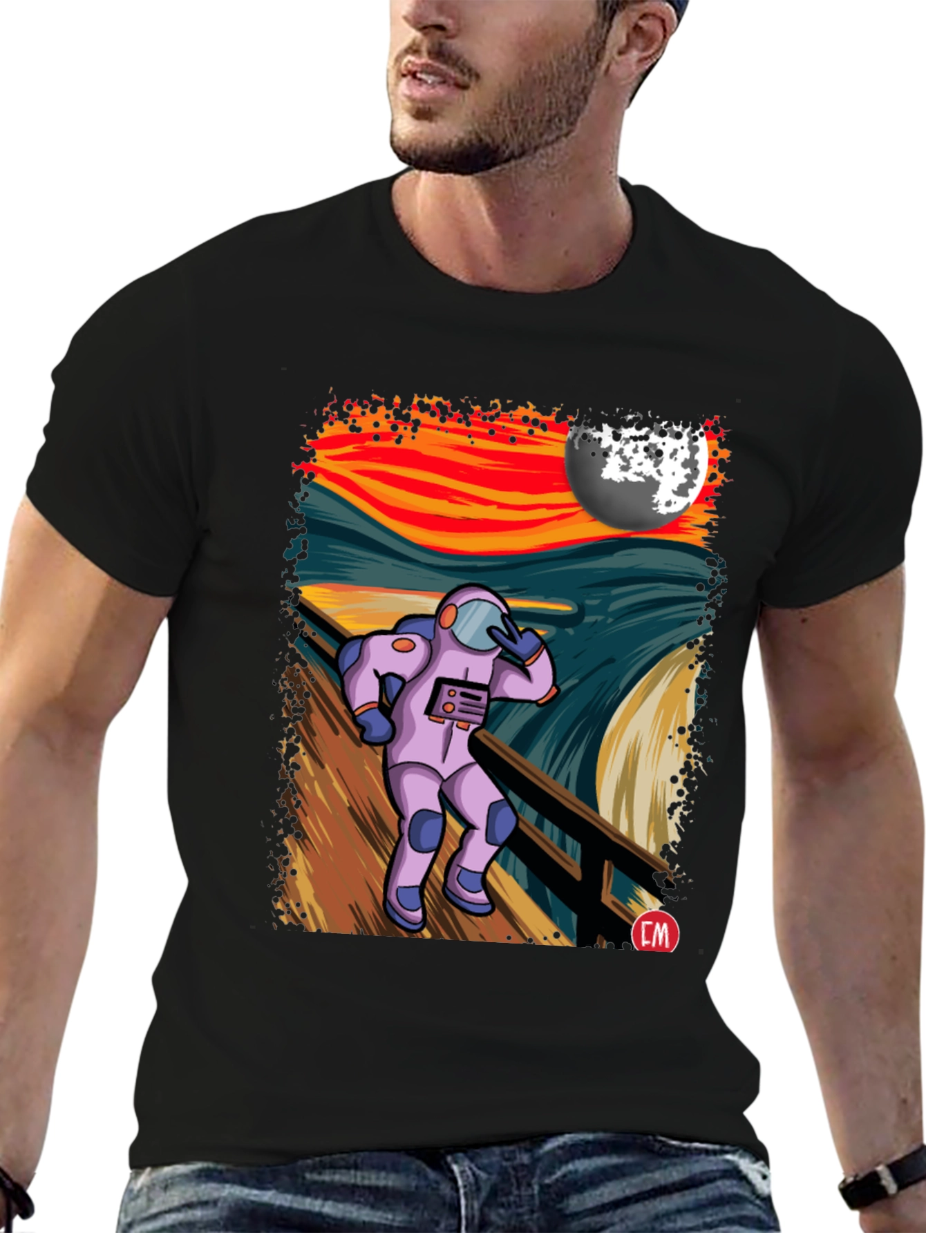 Astronaut Scream T-Shirt - Unique Graphic Tee