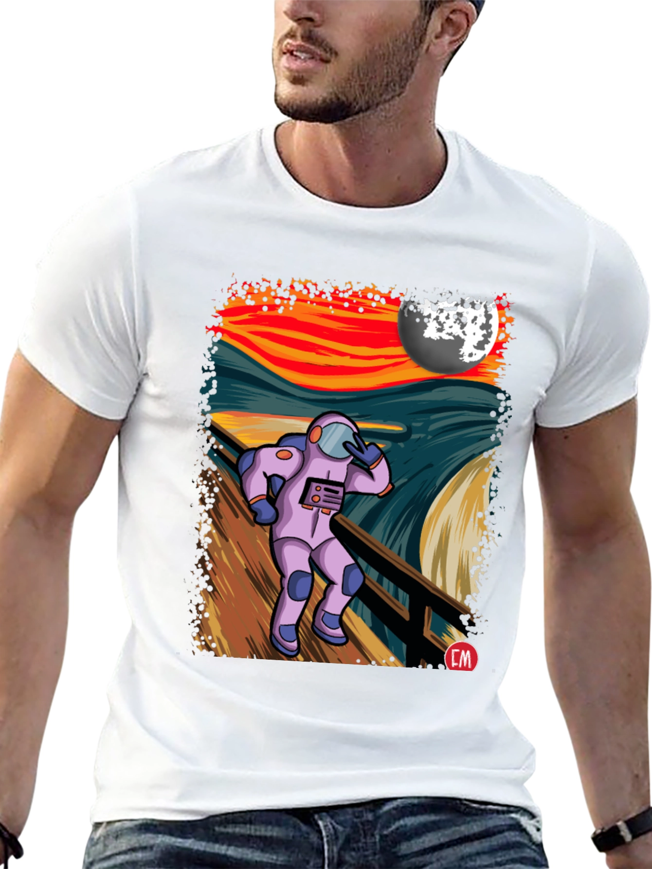 Astronaut Scream T-Shirt - Unique Graphic Tee