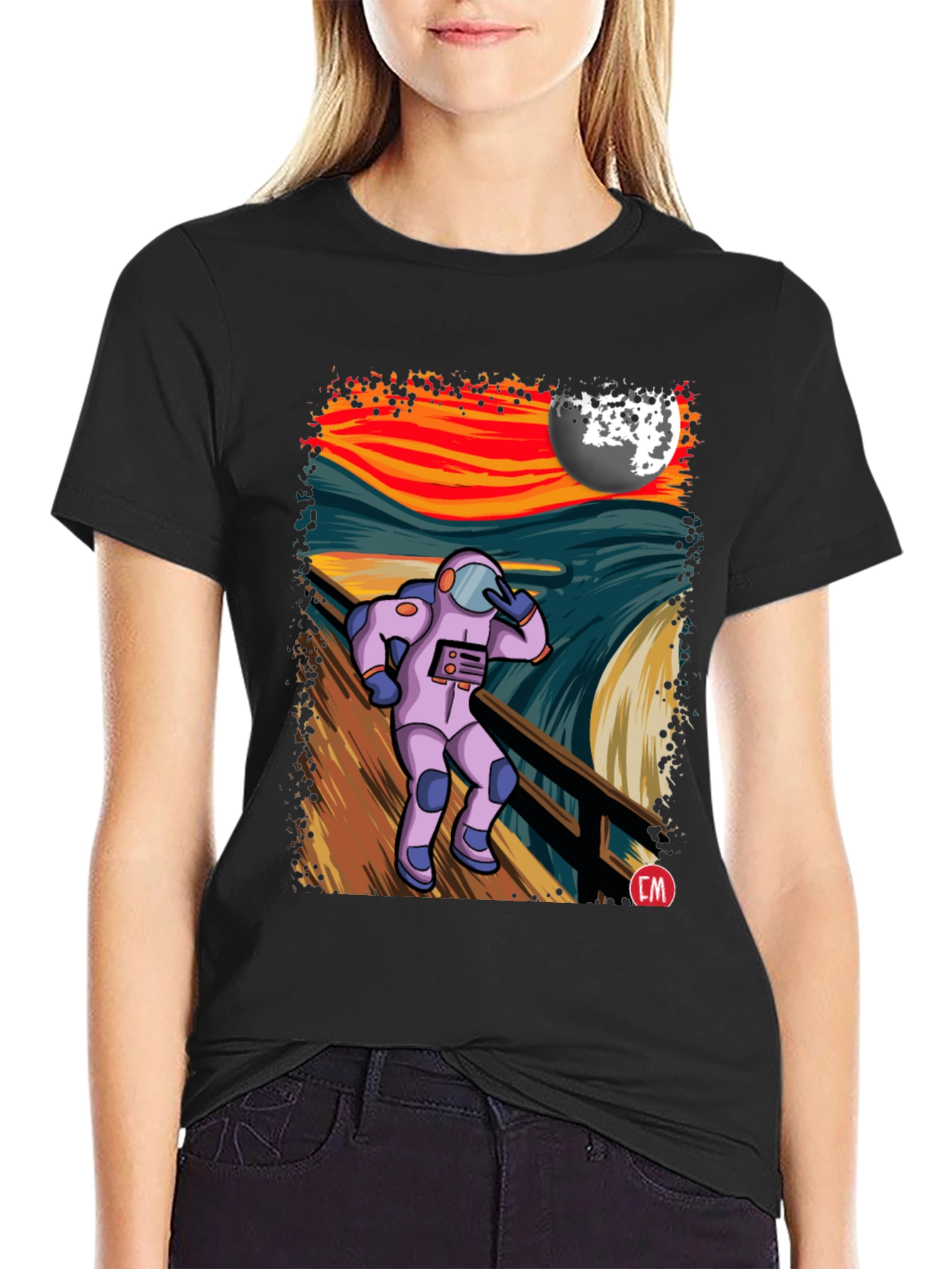 Astronaut Scream T-Shirt - Unique Graphic Tee