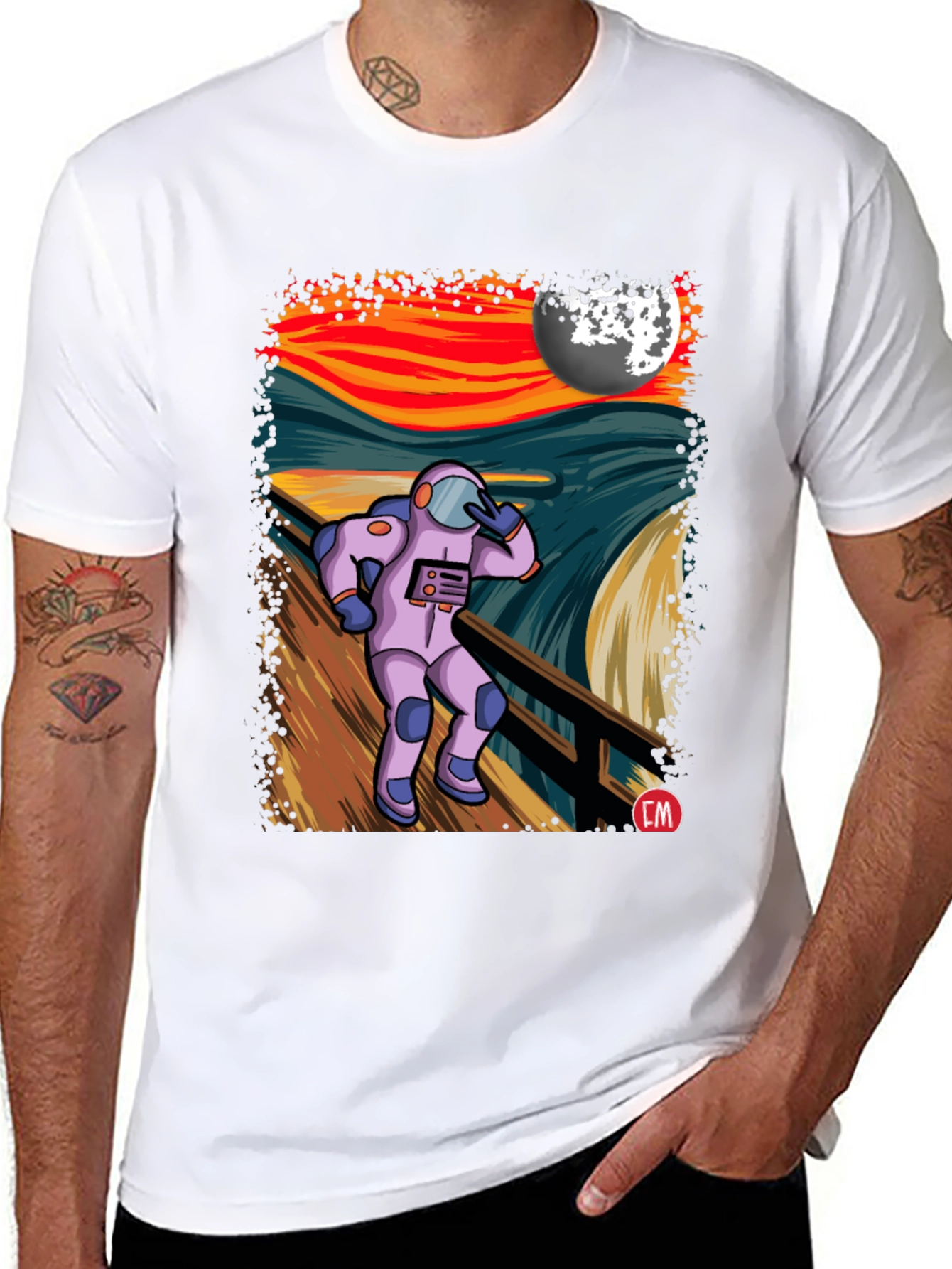 Astronaut Scream T-Shirt - Unique Graphic Tee