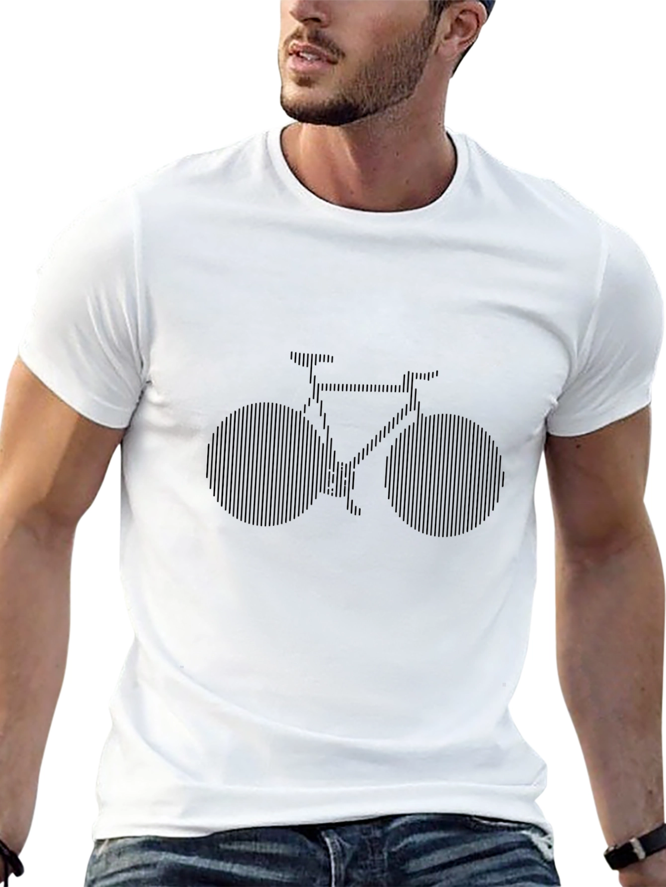 Bike Graphic T-Shirt - Black Stylish Casual