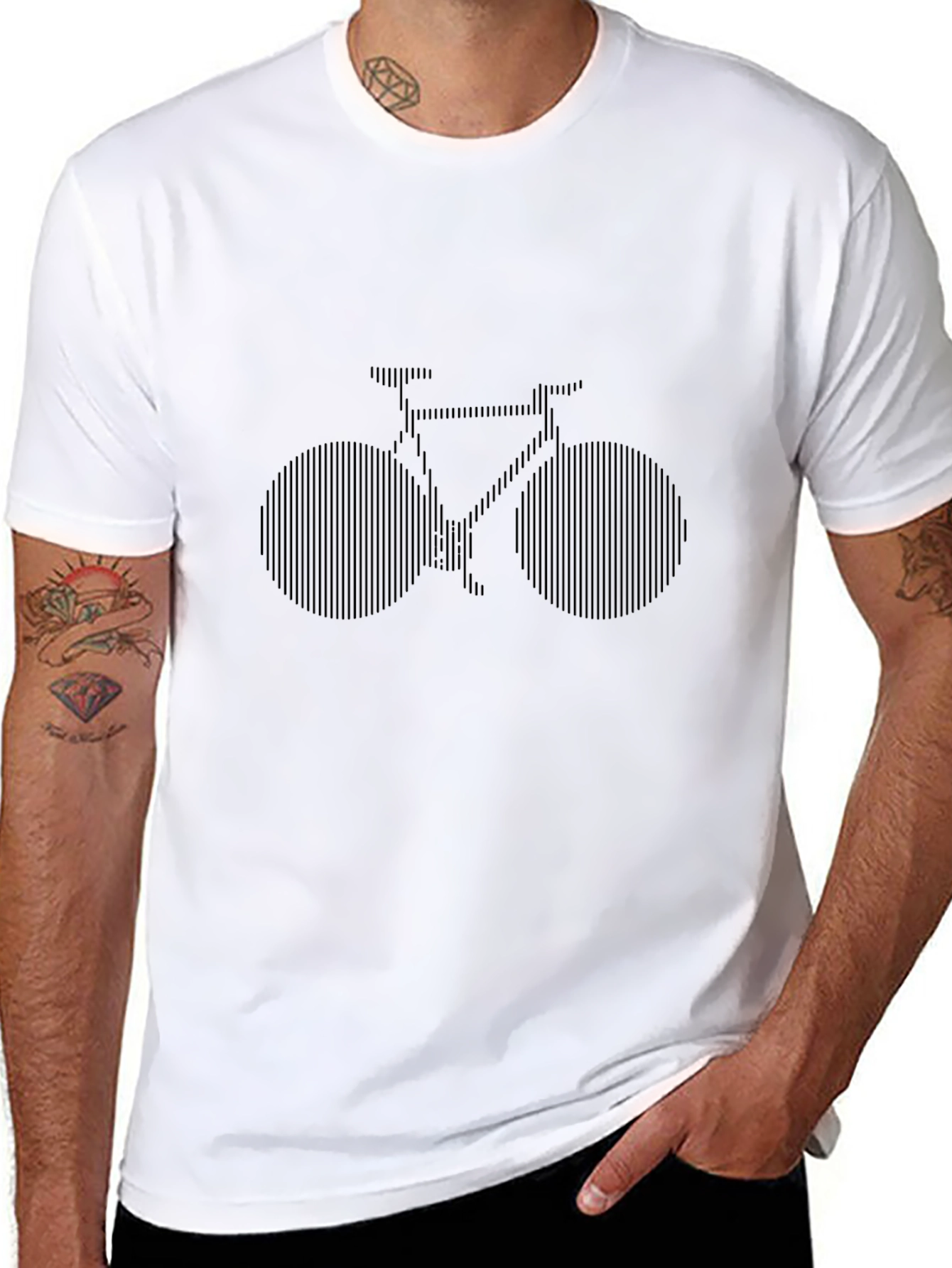 Bike Graphic T-Shirt - Black Stylish Casual