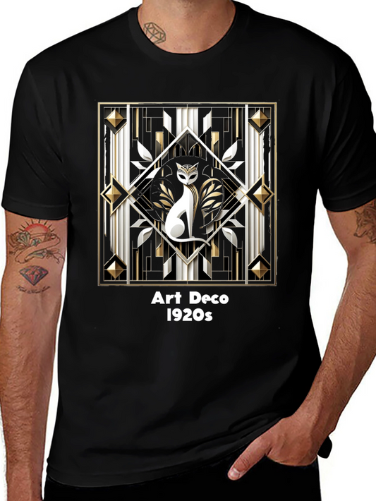 Art Deco 1920s Cat T-Shirt