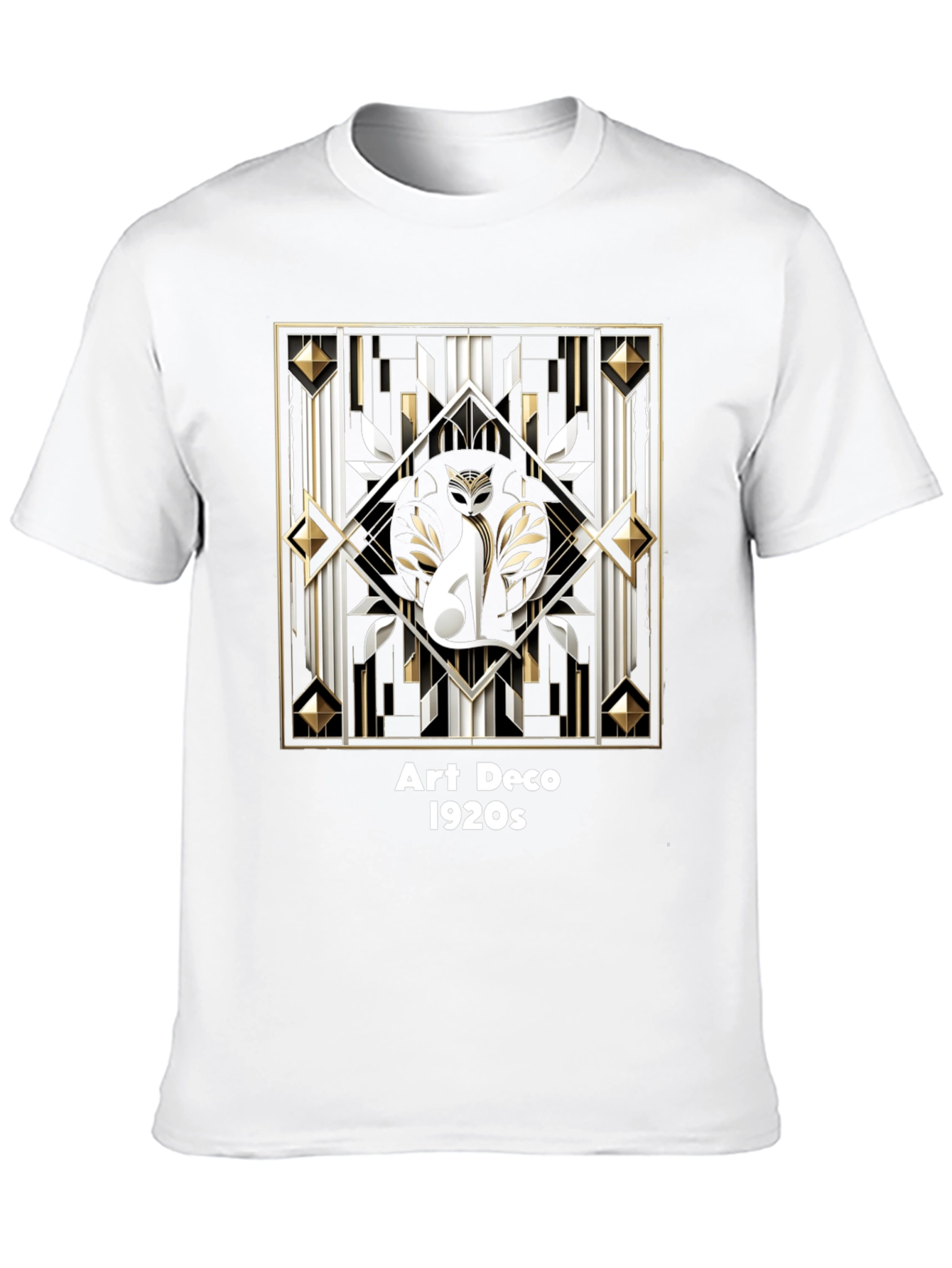 Art Deco 1920s Cat T-Shirt