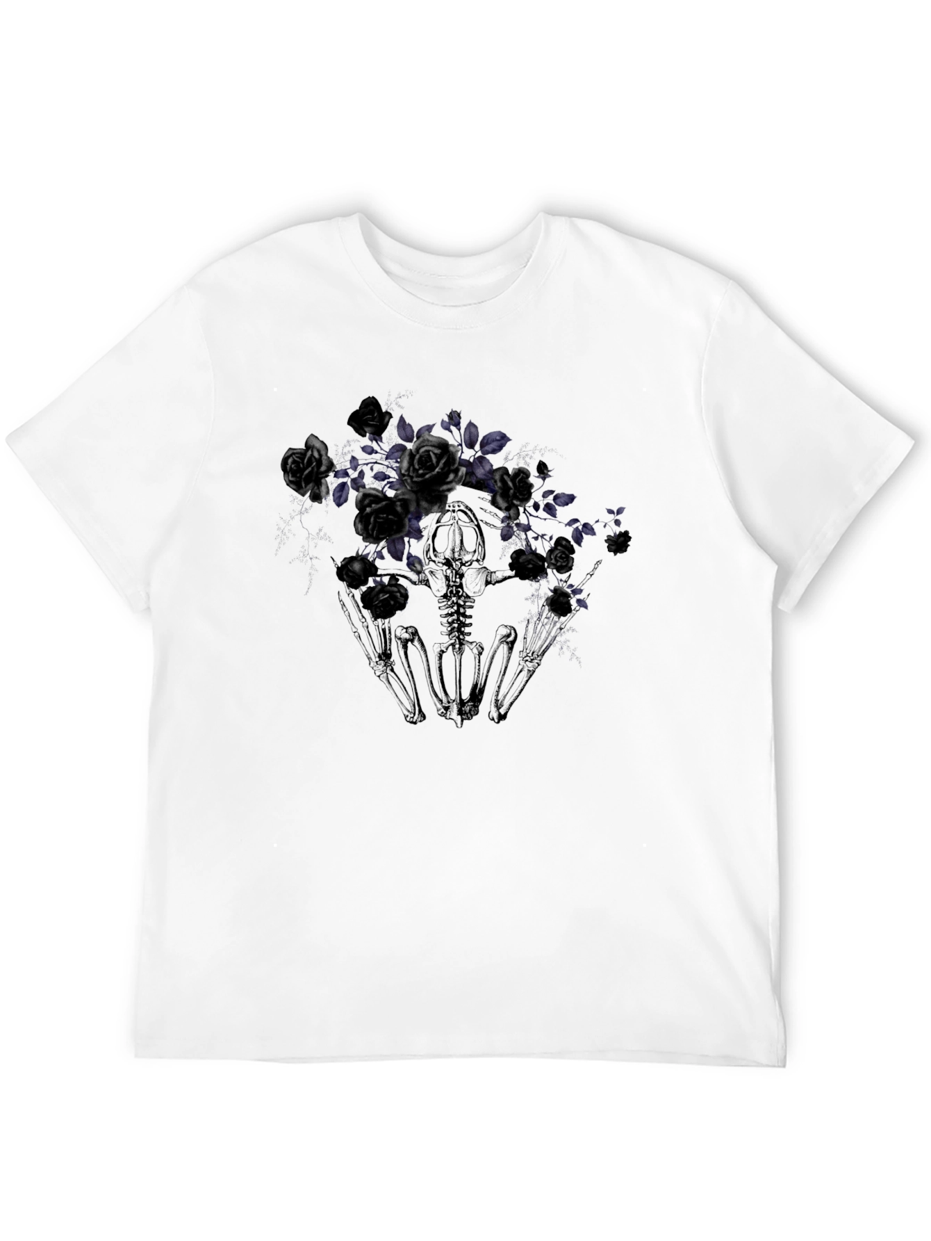 Gothic Floral Skeleton T-Shirt
