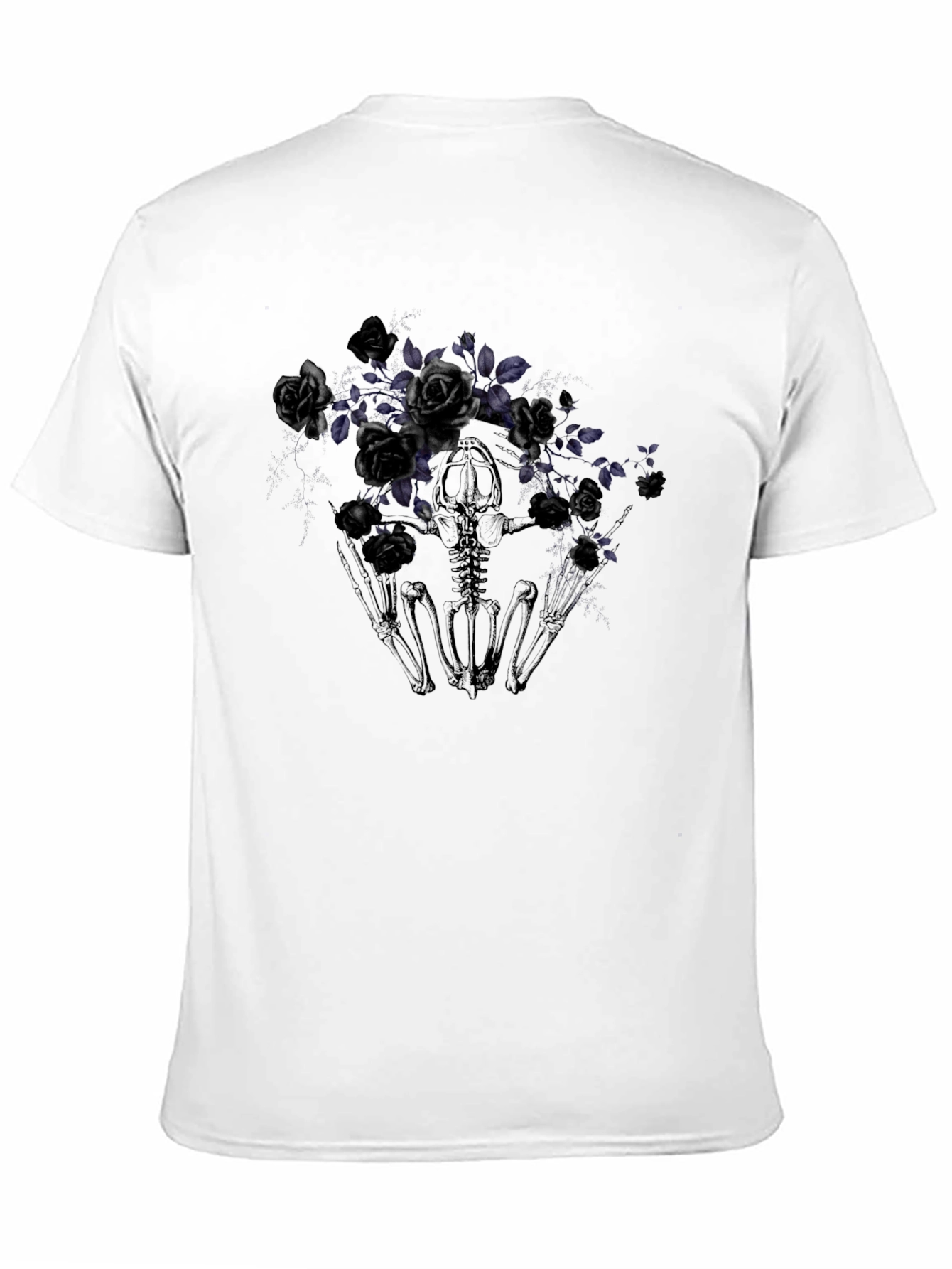 Gothic Floral Skeleton T-Shirt