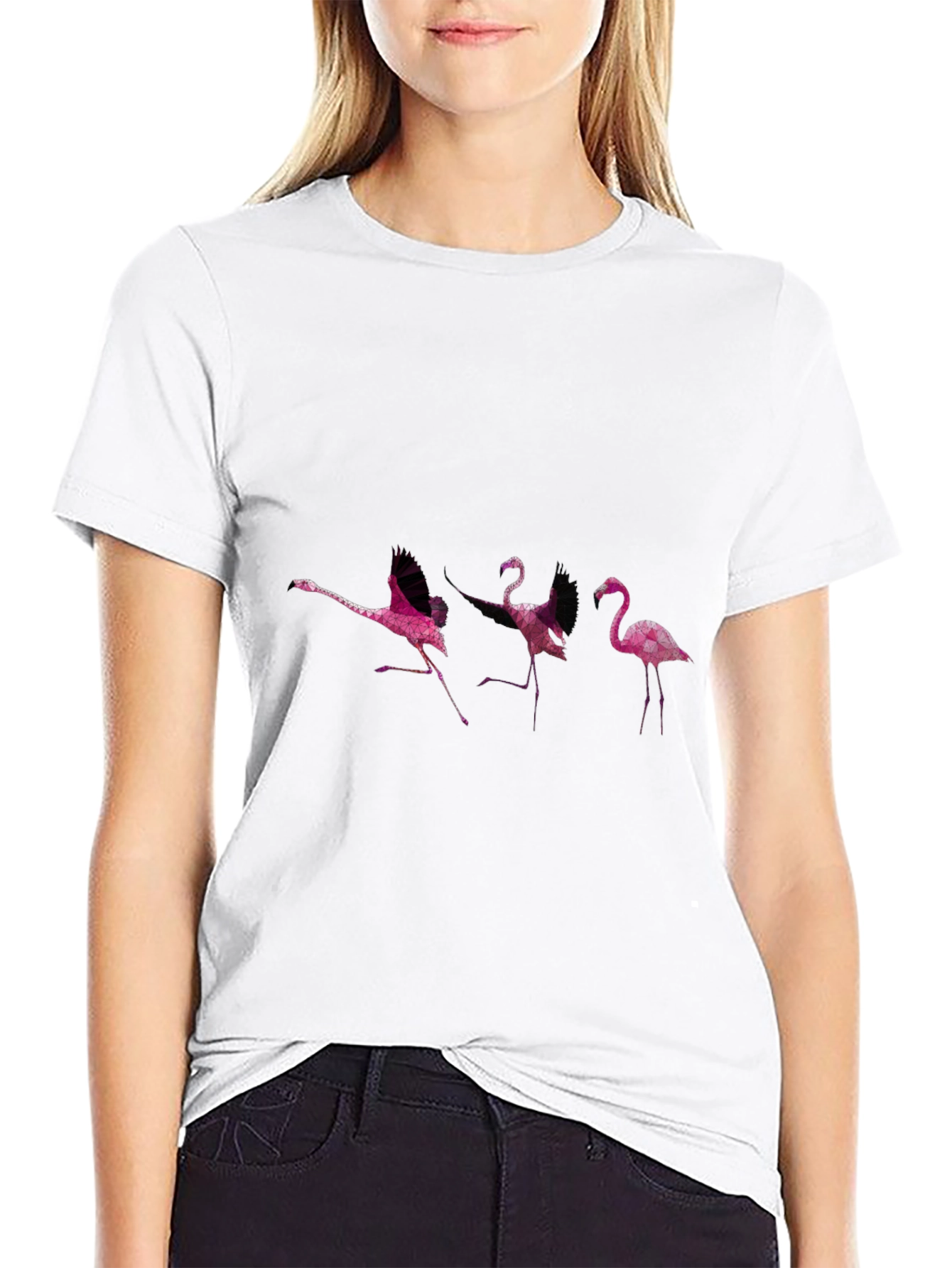 Flamingo Graphic Black T-Shirt