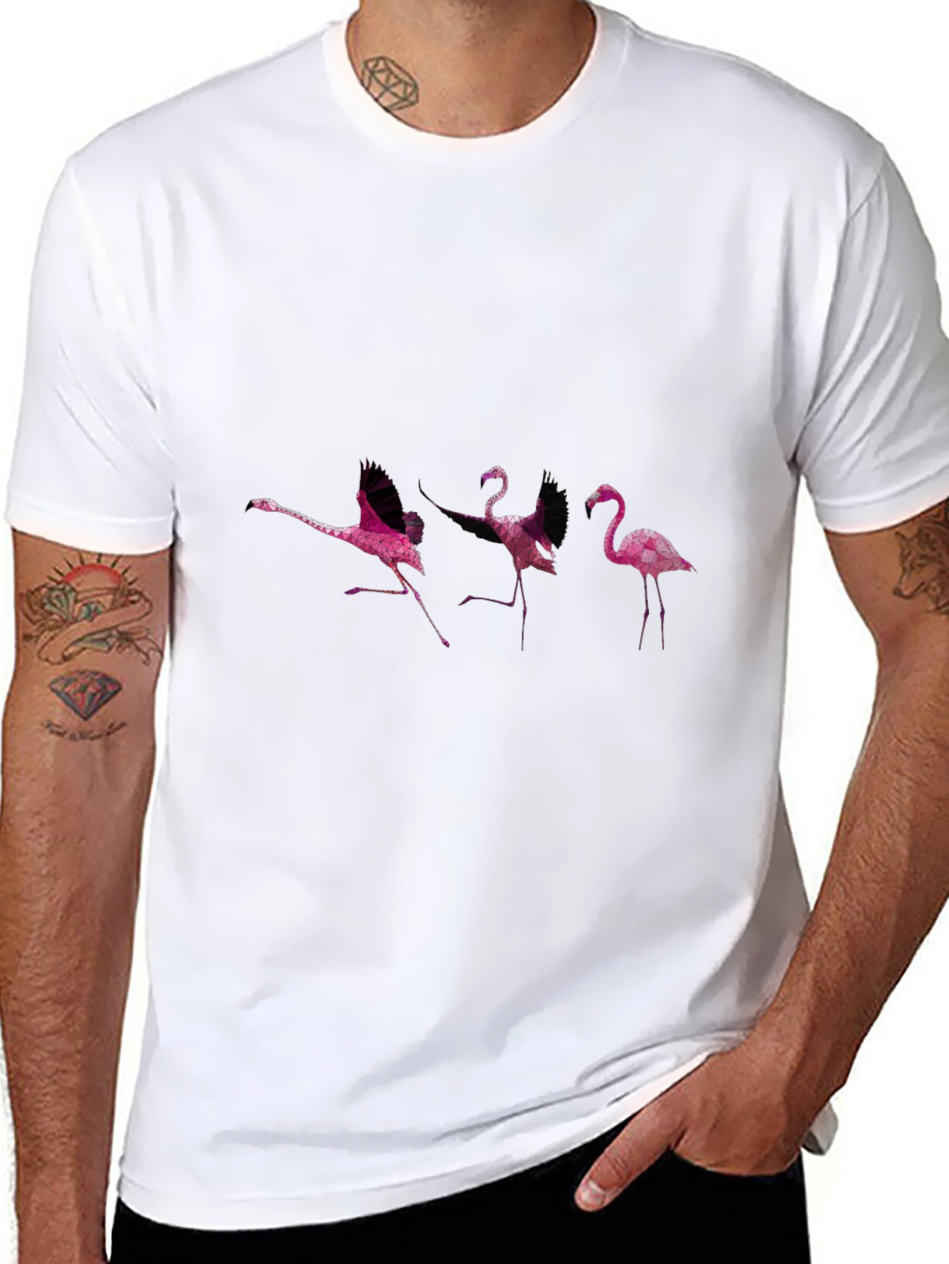 Flamingo Graphic Black T-Shirt