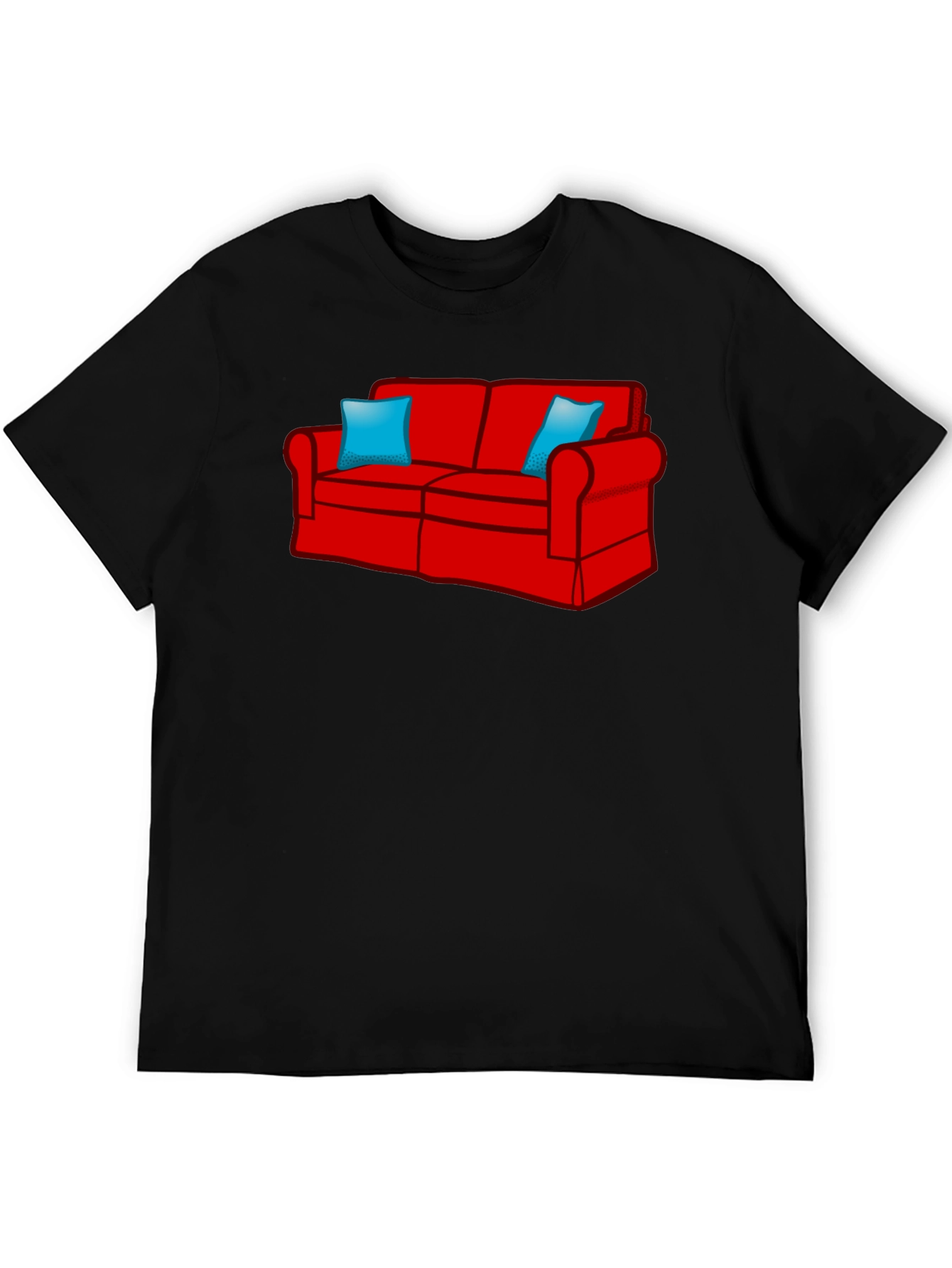 Novelty Couch Graphic Tee - Comfy Style