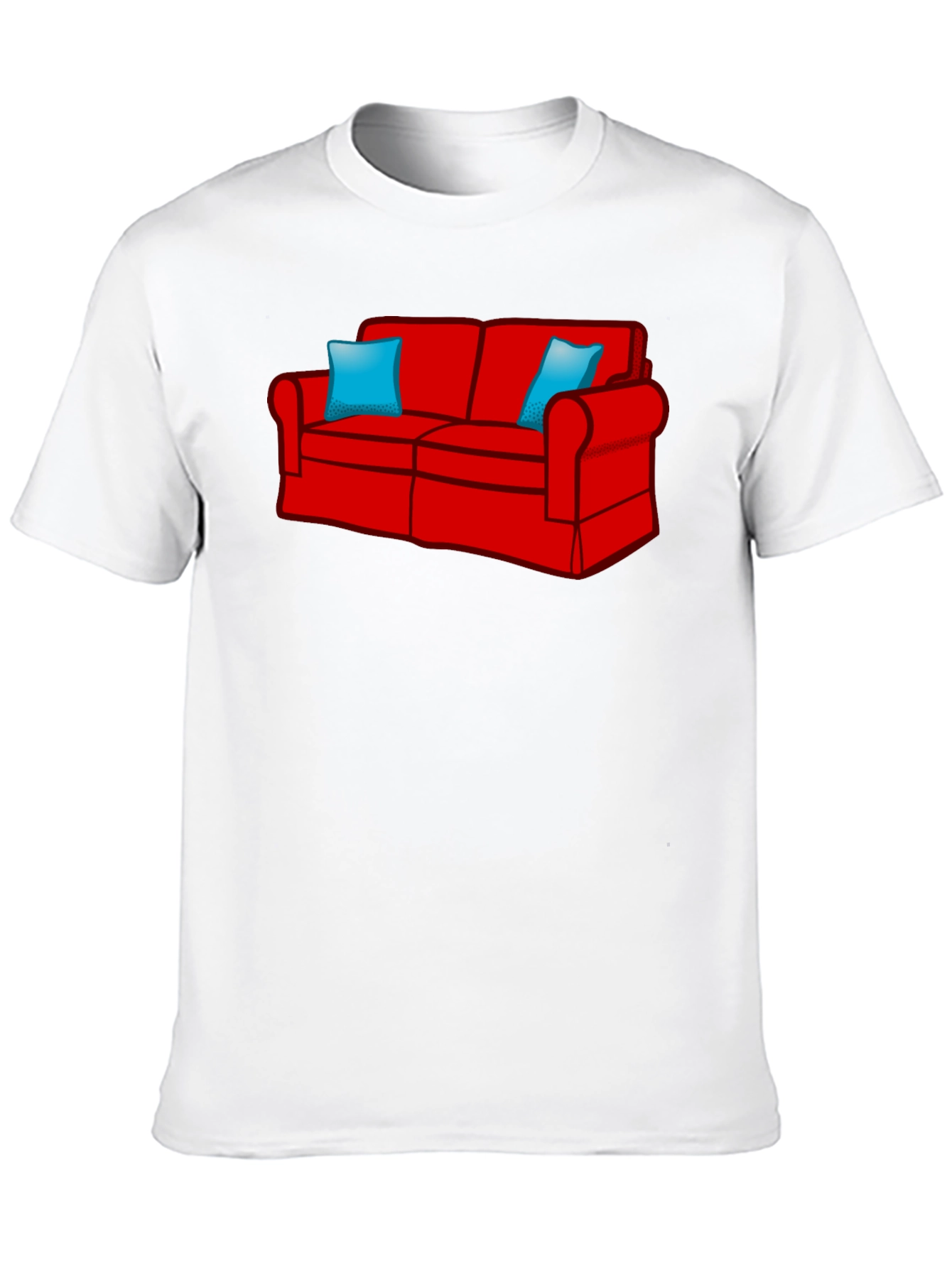 Novelty Couch Graphic Tee - Comfy Style