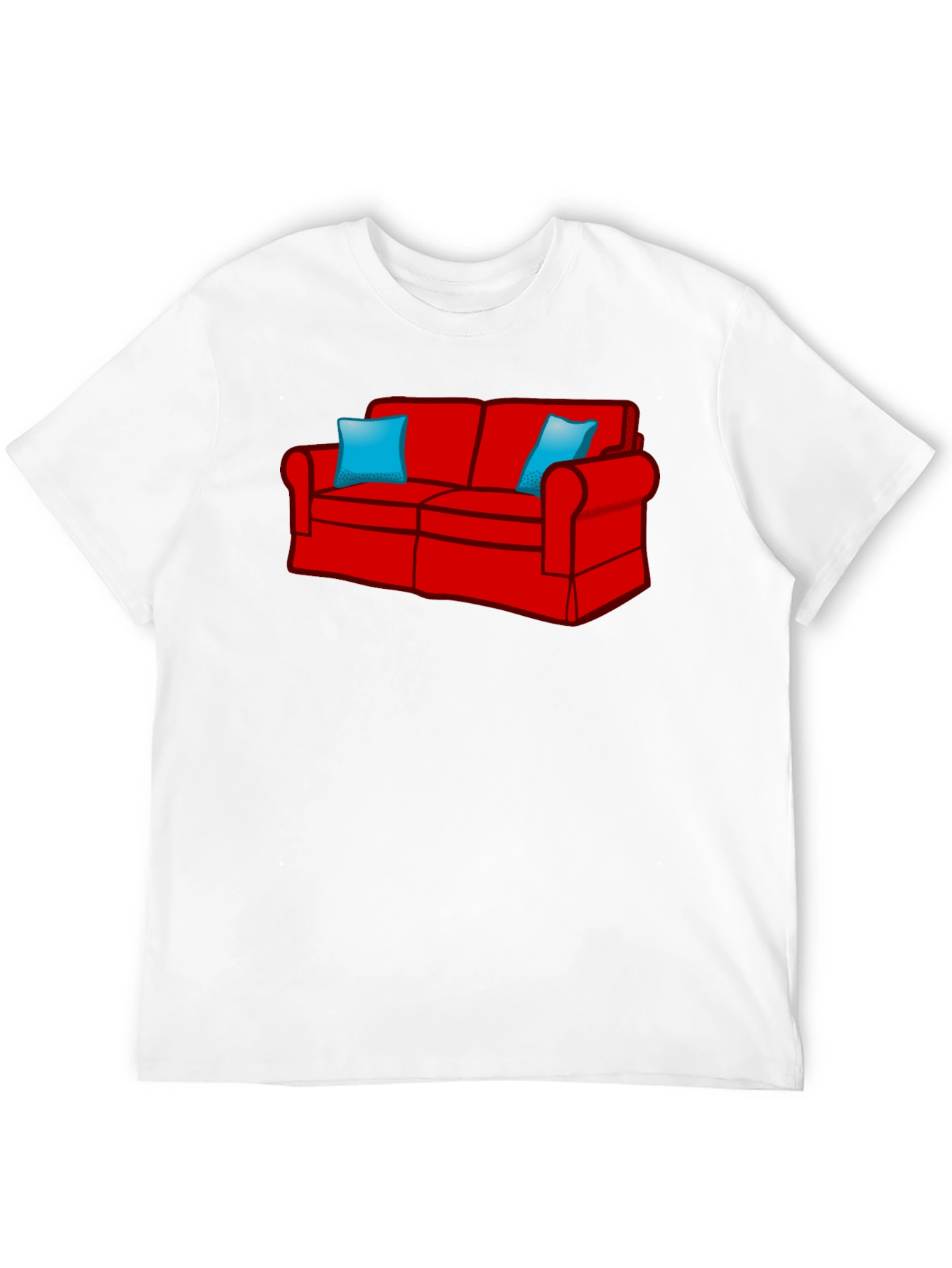 Novelty Couch Graphic Tee - Comfy Style