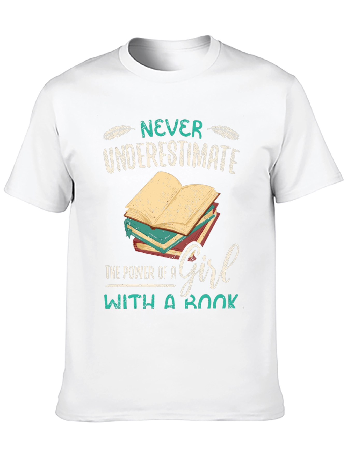 Never Underestimate A Girl With A Book T-Shirt