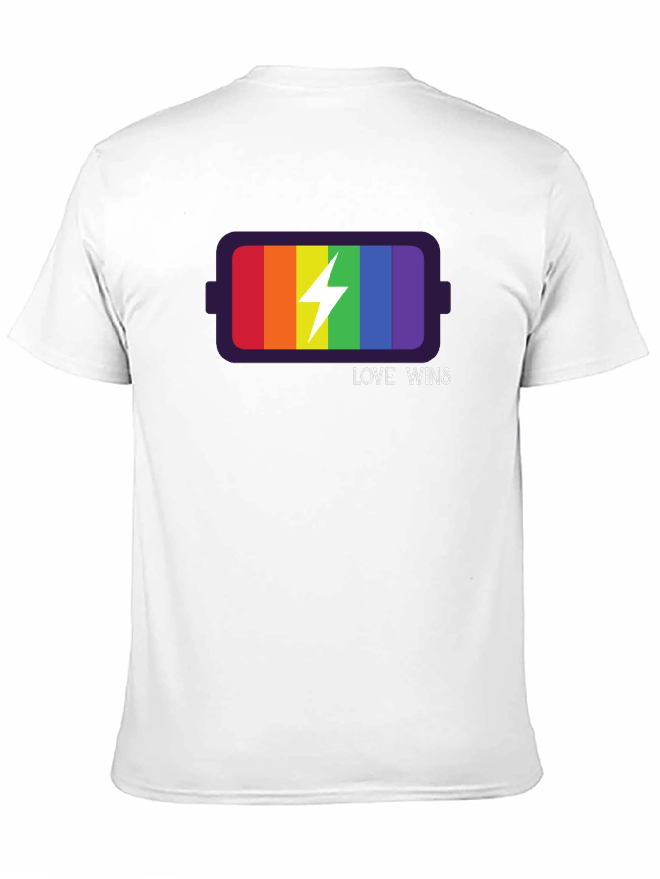 Love Wins LGBT Pride Rainbow Battery T-Shirt