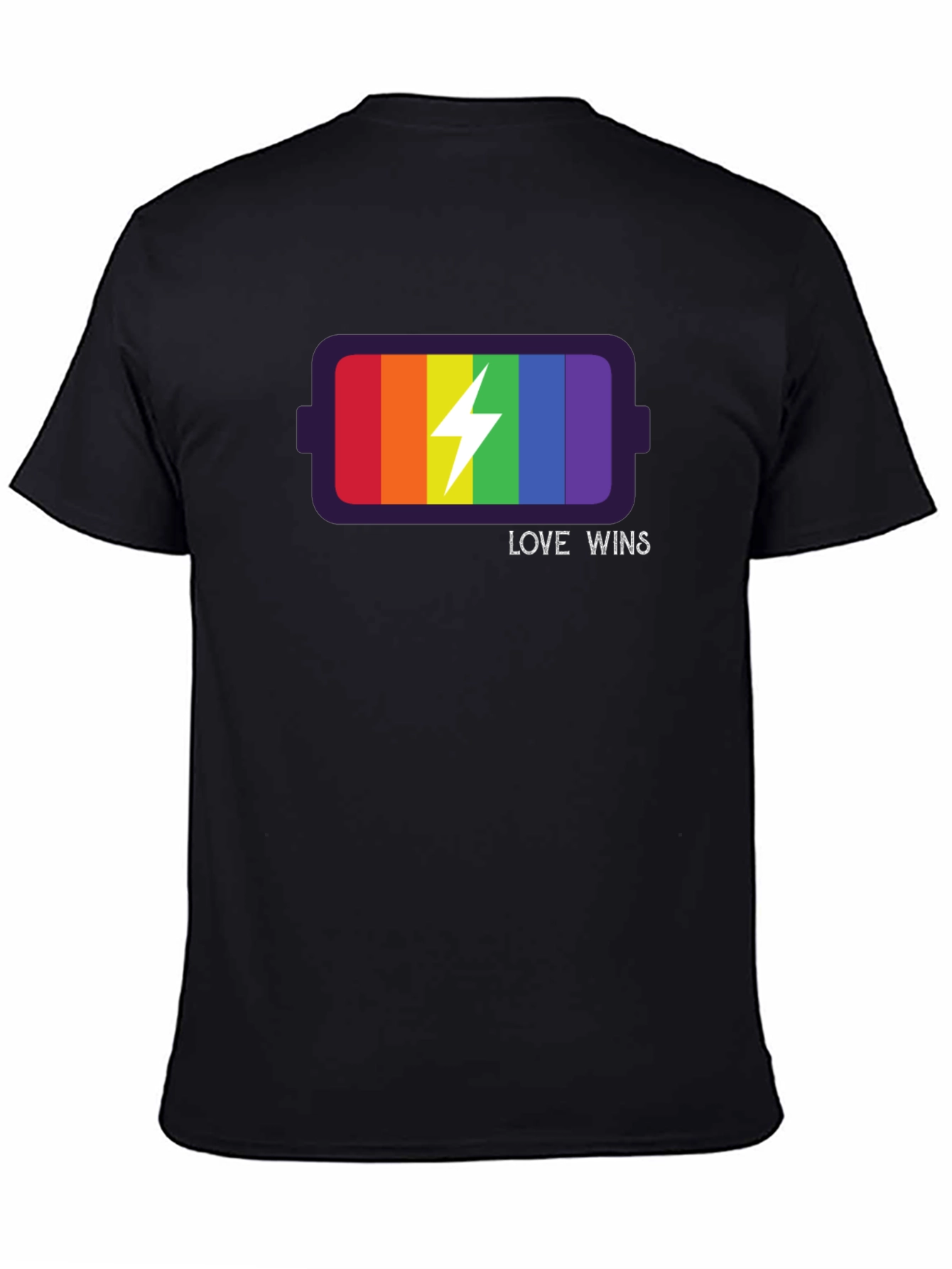 Love Wins LGBT Pride Rainbow Battery T-Shirt